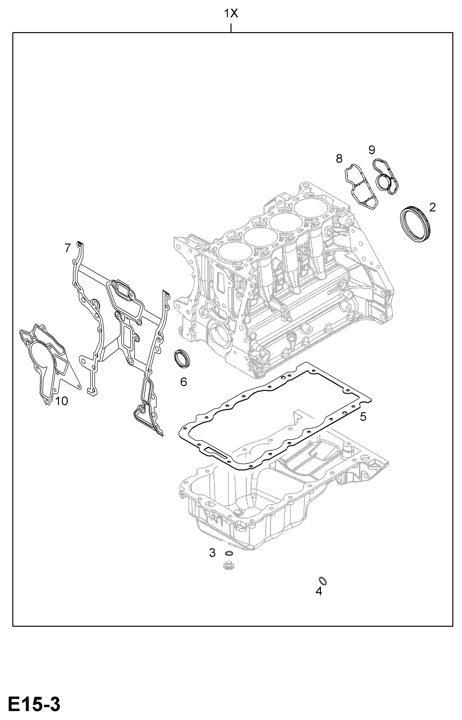 Opel 16 06 248 - Tiivistesarja, kampikammio onlydrive.pro