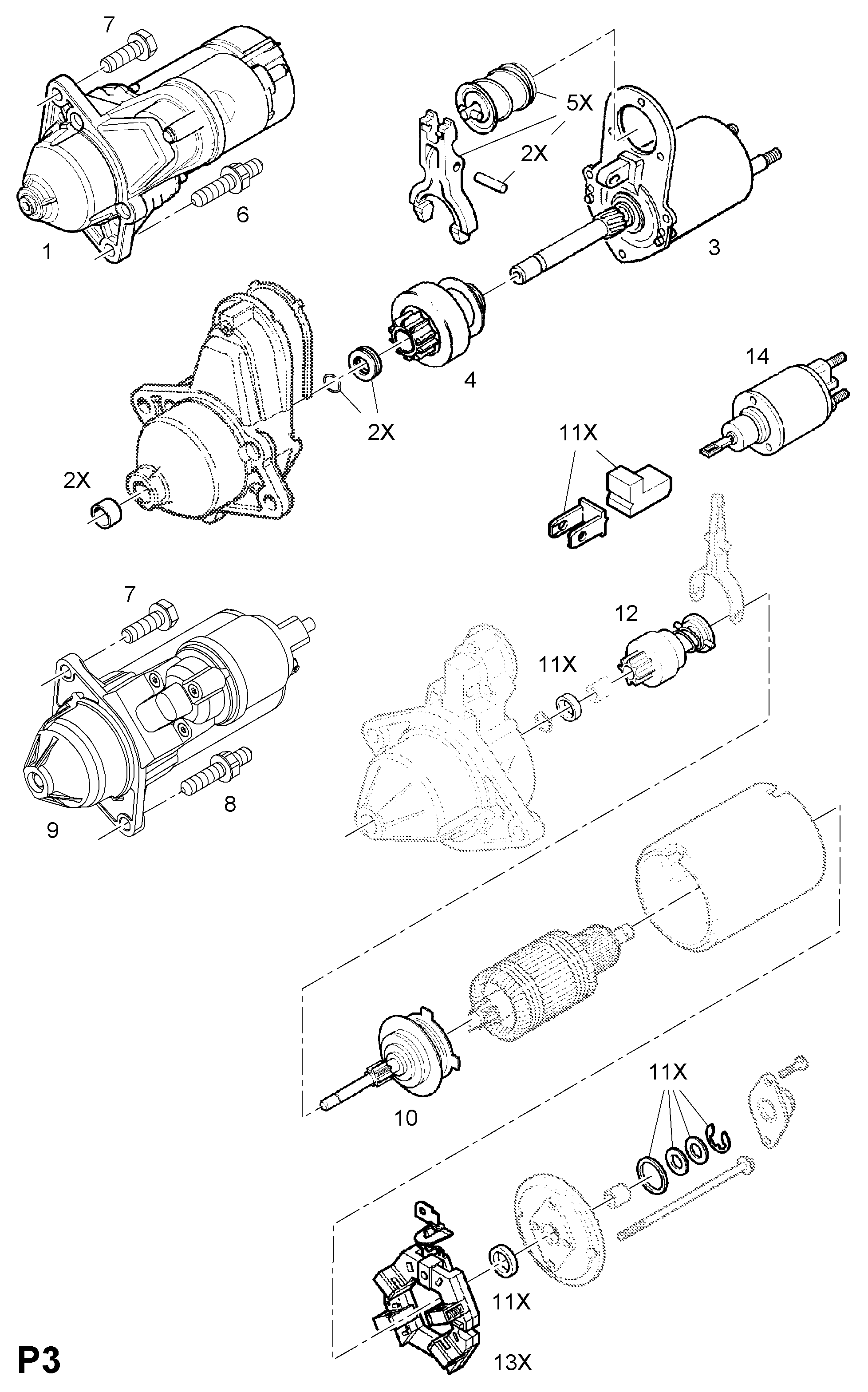 Opel 62 02 079 - Starter: 1 pcs. onlydrive.pro