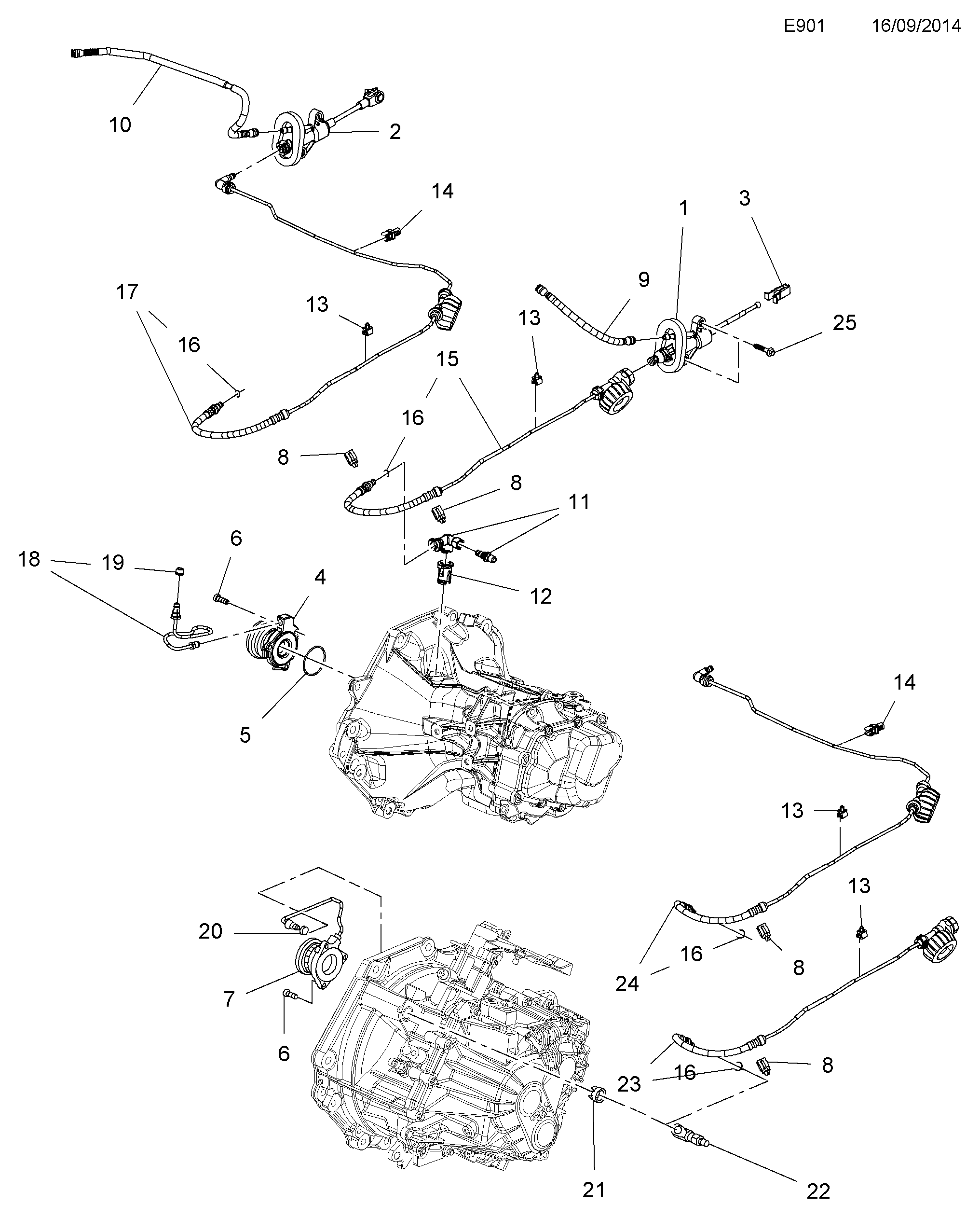 Chevrolet 56 79 350 - Centrālais izslēdzējmehānisms, Sajūgs onlydrive.pro