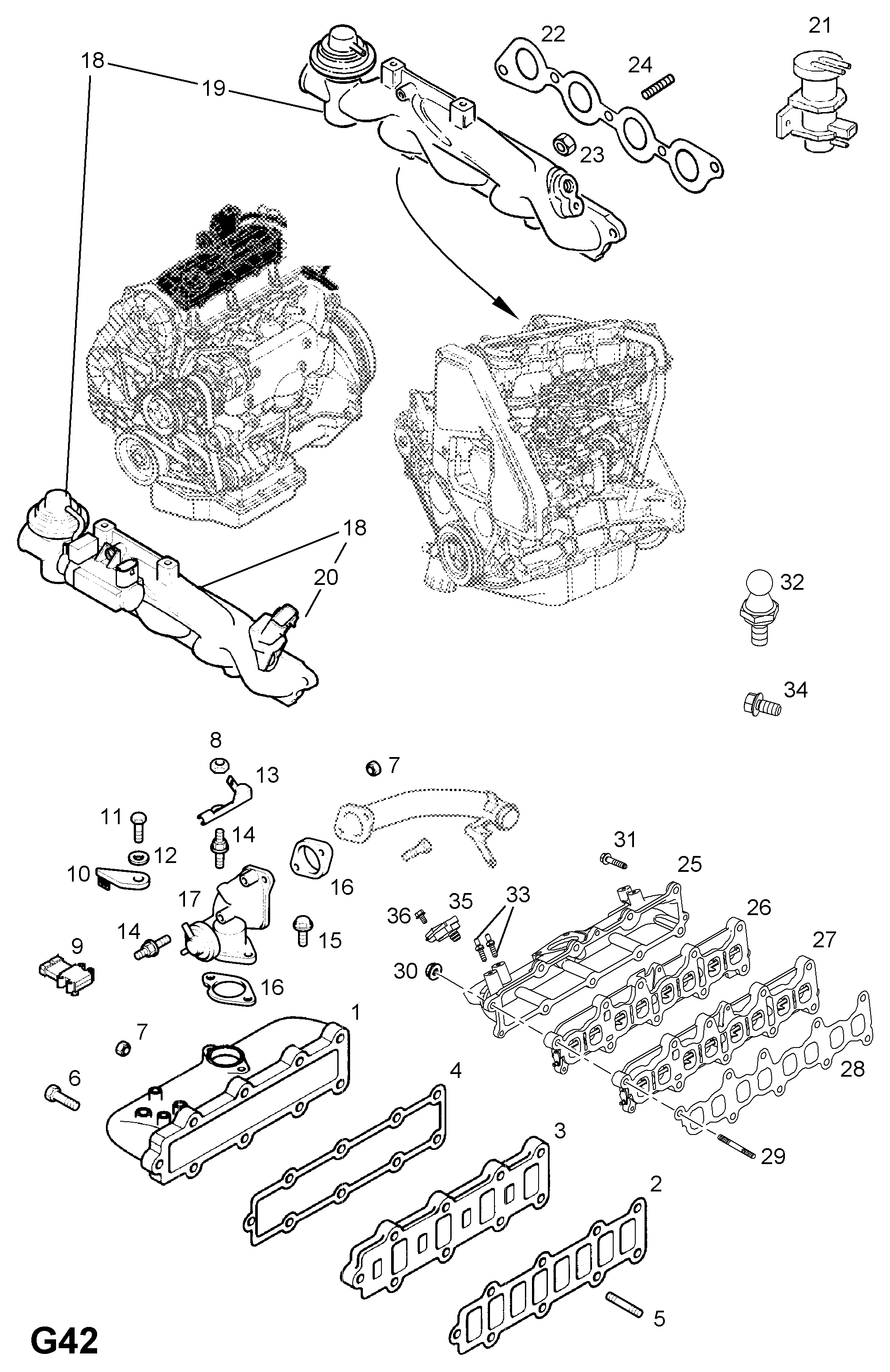 Opel 850 675 - Blīve, Ieplūdes kolektors onlydrive.pro