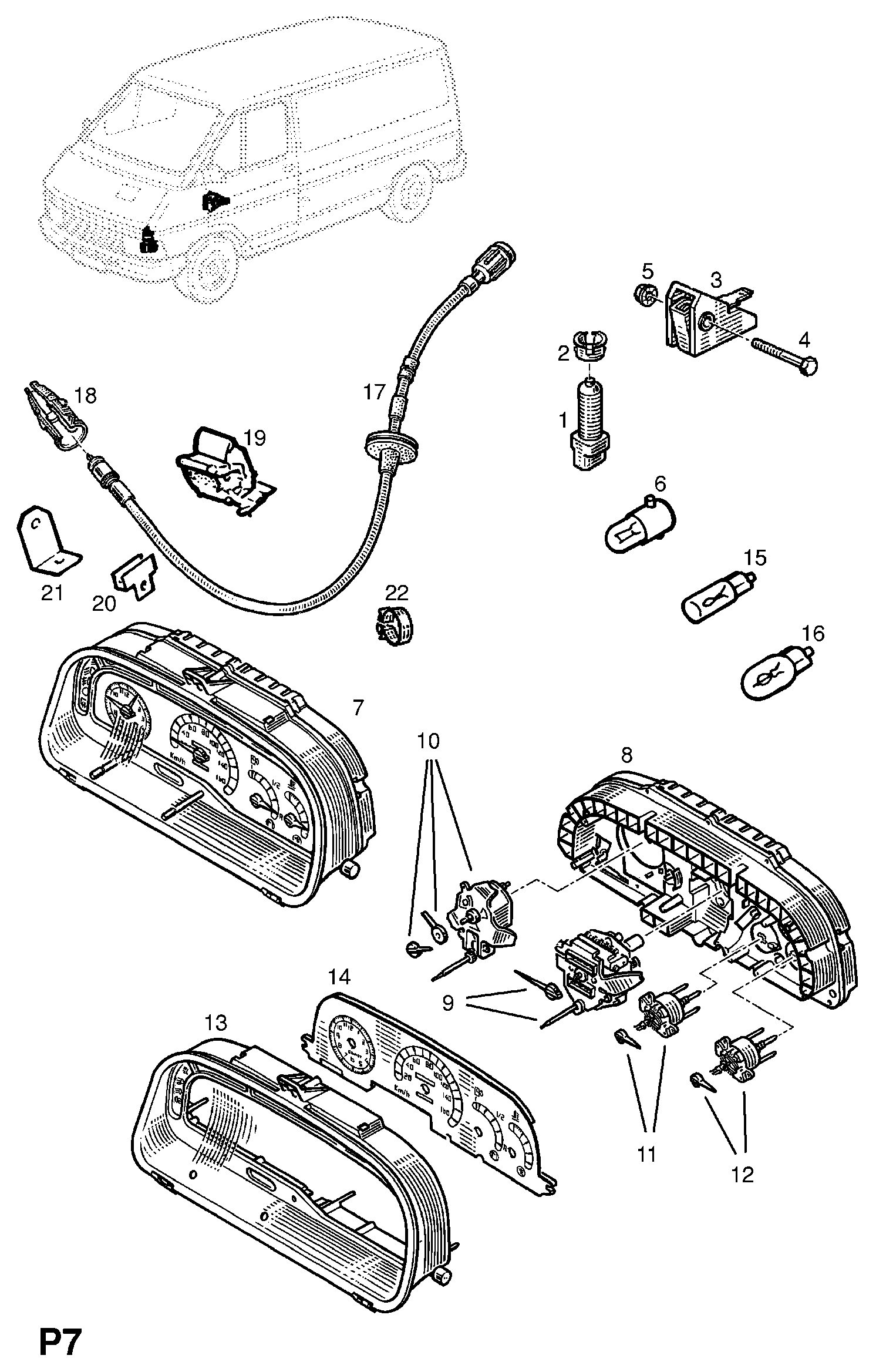 Opel 20 98 129 - Kvēlspuldze, Instrumentu paneļa apgaismojums onlydrive.pro