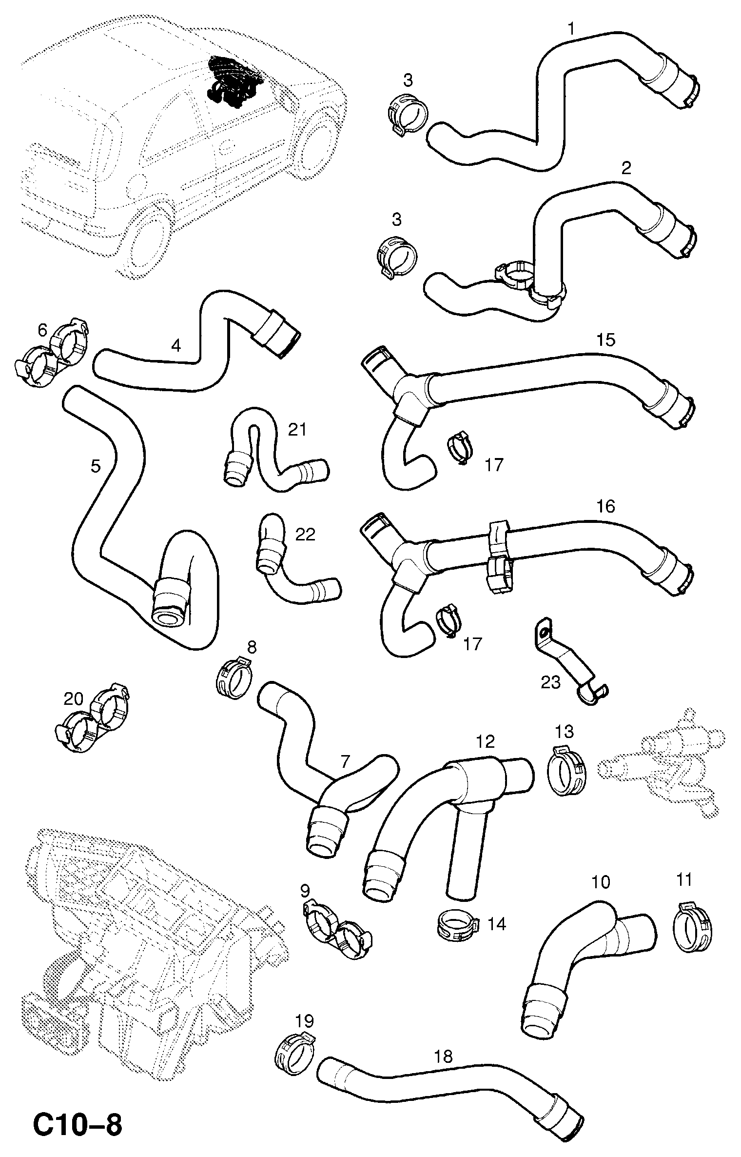 Opel 6 818 533 - Hose, heat exchange heating onlydrive.pro