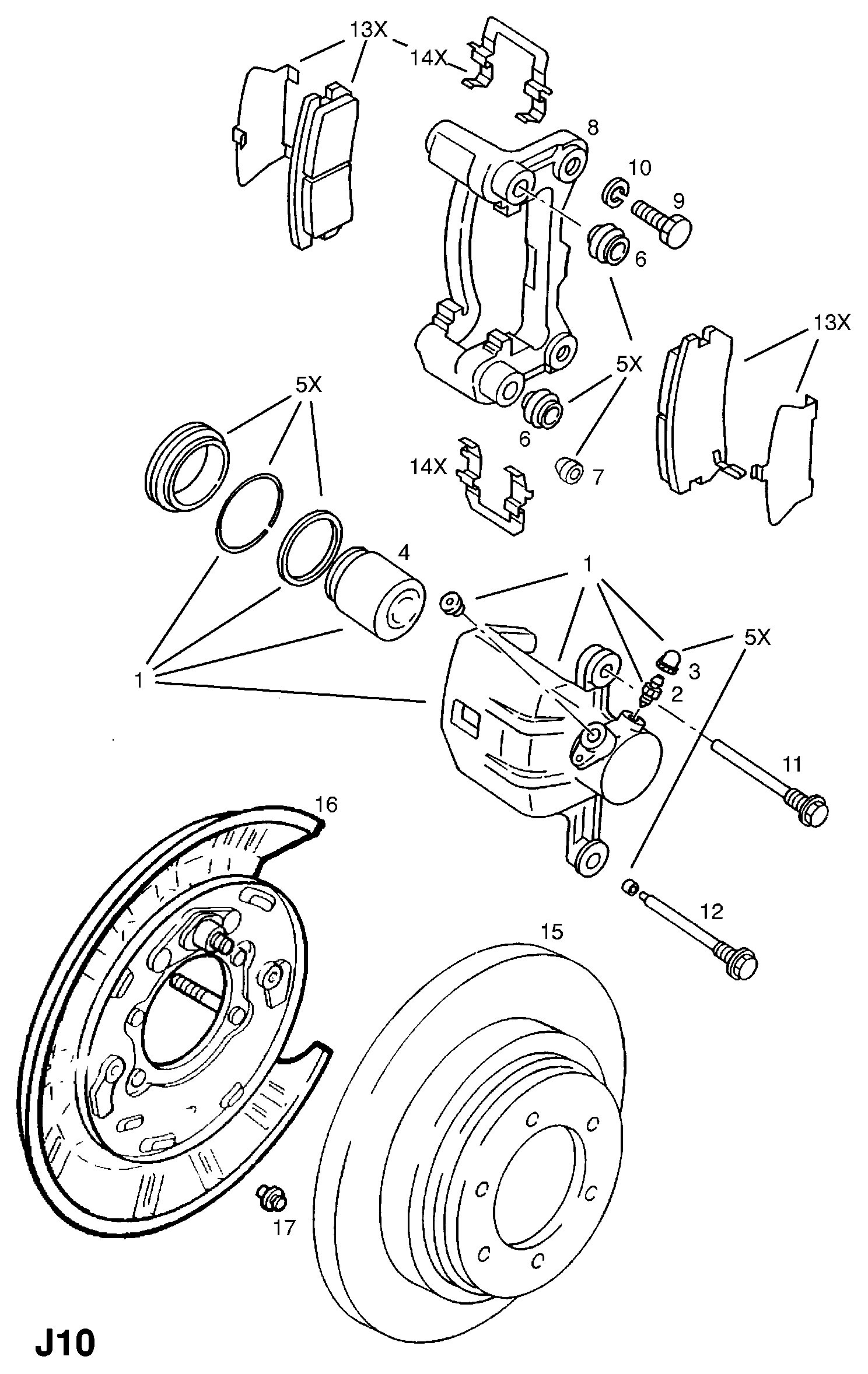 Chevrolet 1605850 - Repair Kit, brake caliper onlydrive.pro