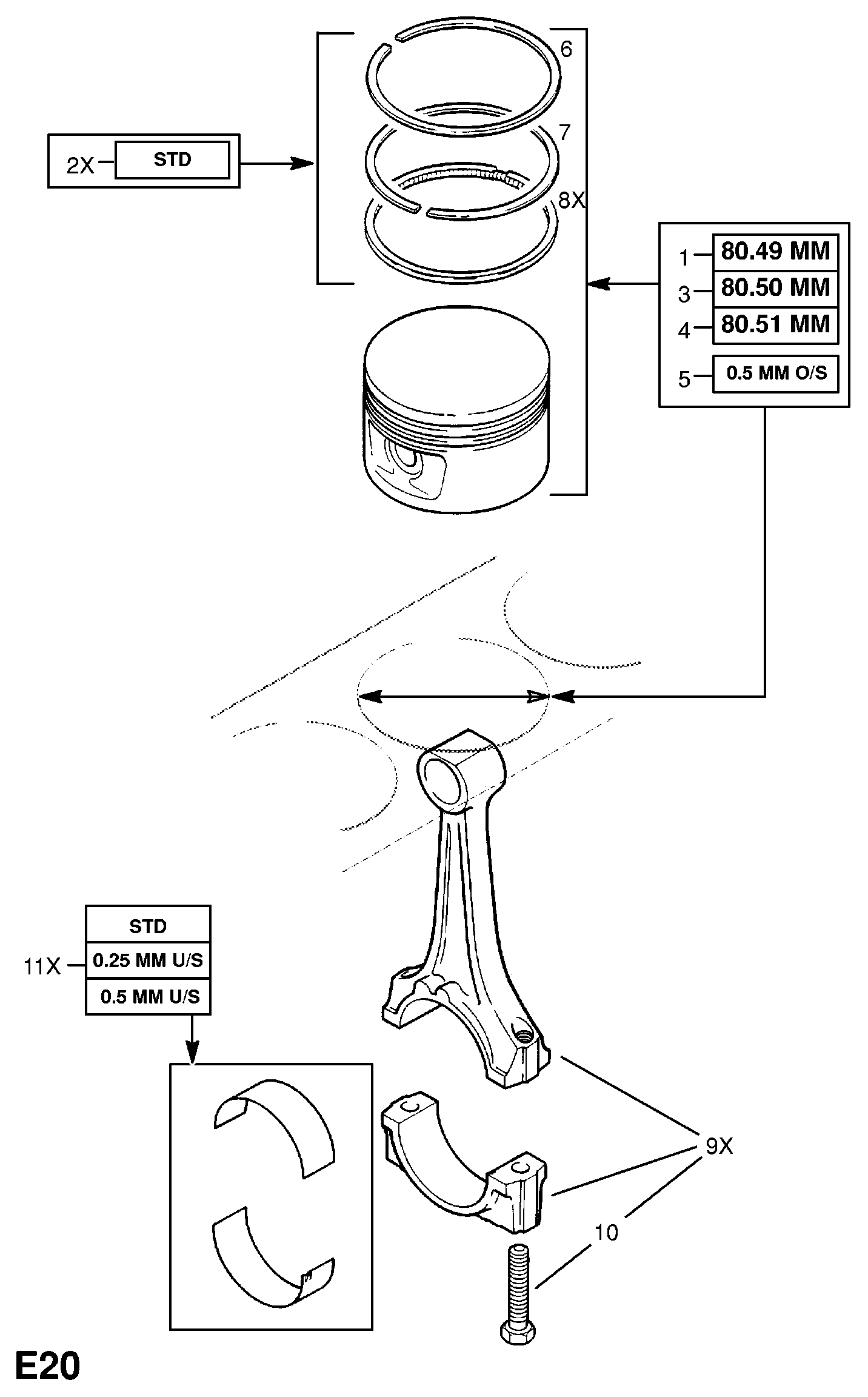 Opel 6 24 113 - Stūmoklis onlydrive.pro