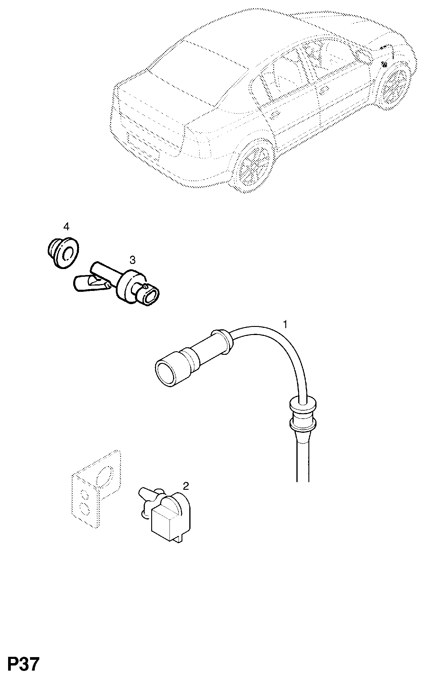 SAAB 62 38 230 - Warning Contact, brake pad wear onlydrive.pro