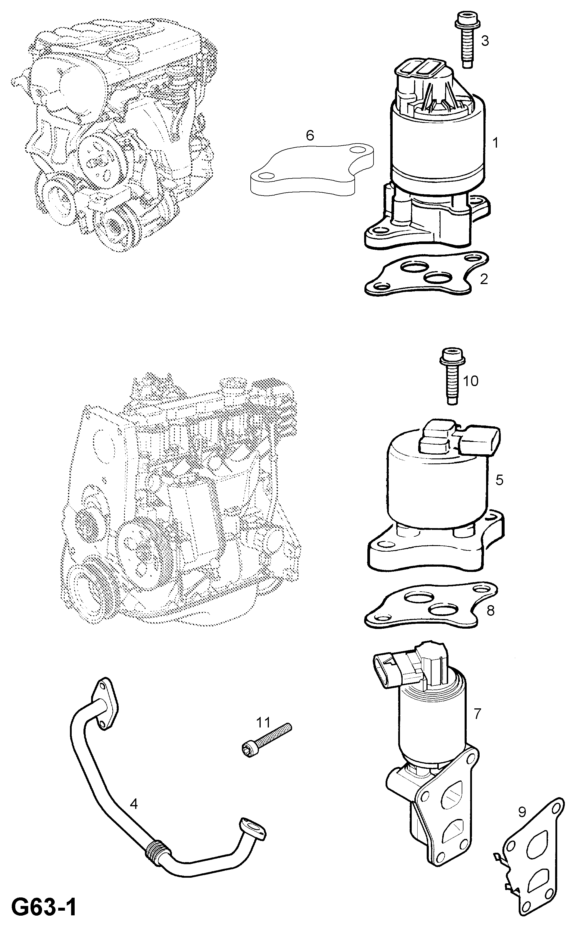 Chevrolet 58 51 024 - Exhaust gas recirculation (contd.): 1 pcs. onlydrive.pro