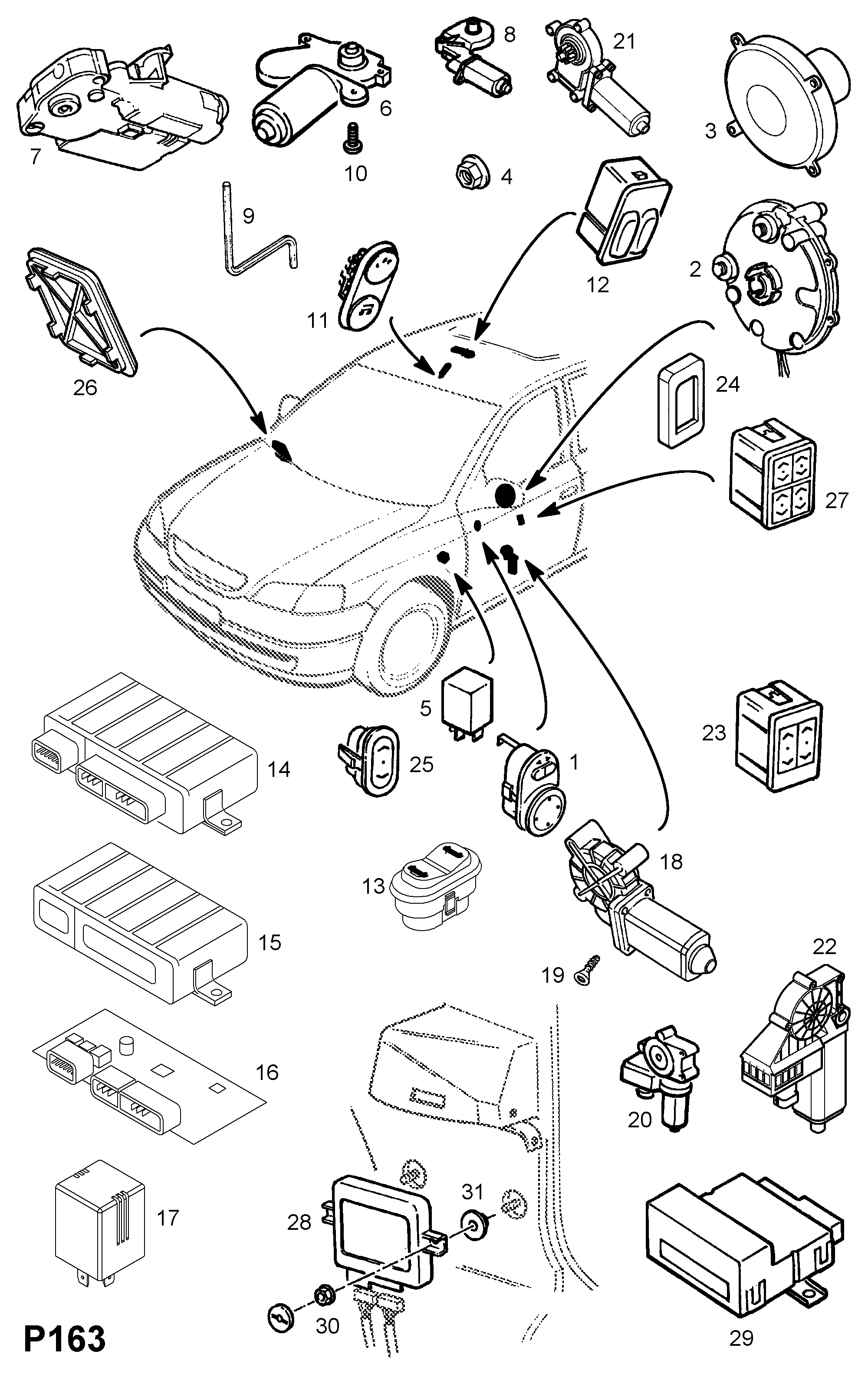 Opel 62 40 108 - Switch, mirror adjustment onlydrive.pro