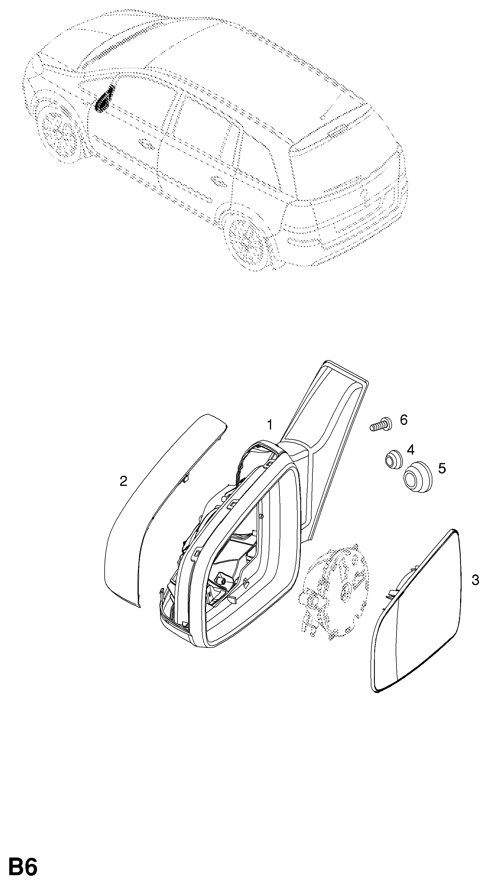 Opel 6428232 - Outside Mirror onlydrive.pro