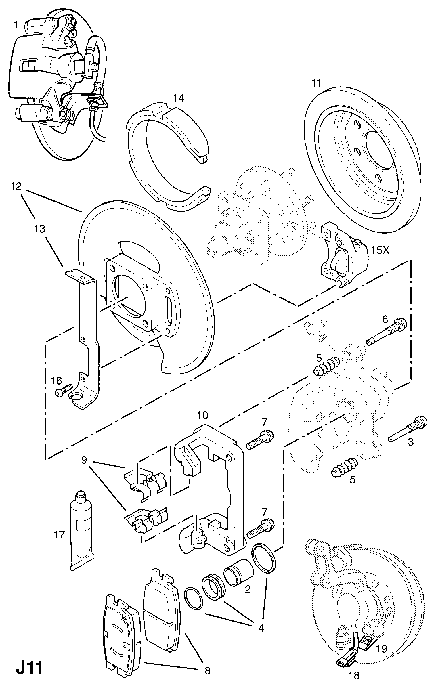 Opel 552232 - Jarrukenkäsarja onlydrive.pro