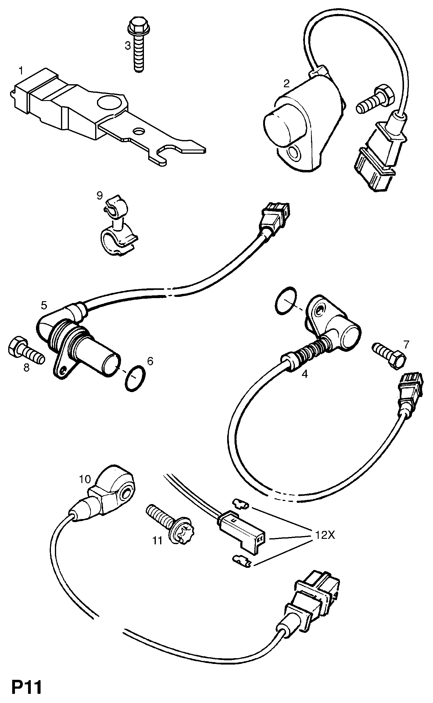 Opel 62 38 395 - Crankshaft position sensor: 1 pcs. onlydrive.pro