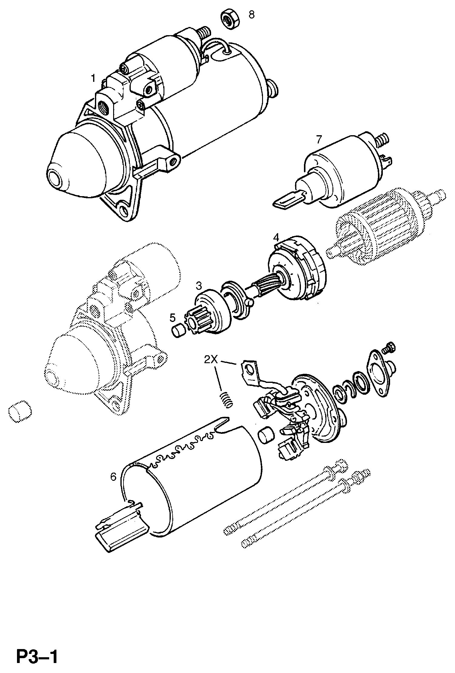 Opel 12 02 148 - Starter (contd.): 1 pcs. onlydrive.pro