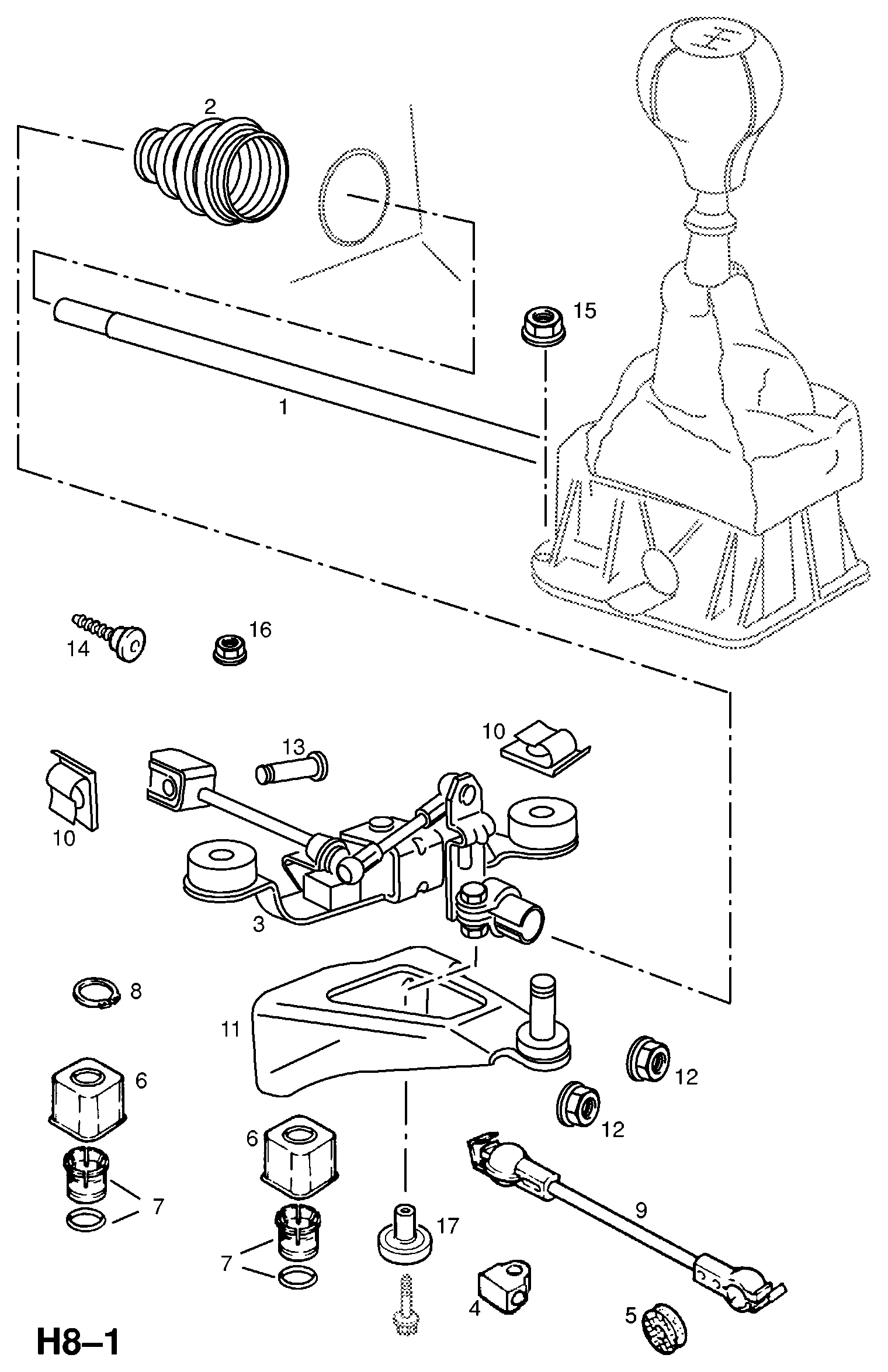 Opel 7 58 223 - Repair Kit, gear lever onlydrive.pro