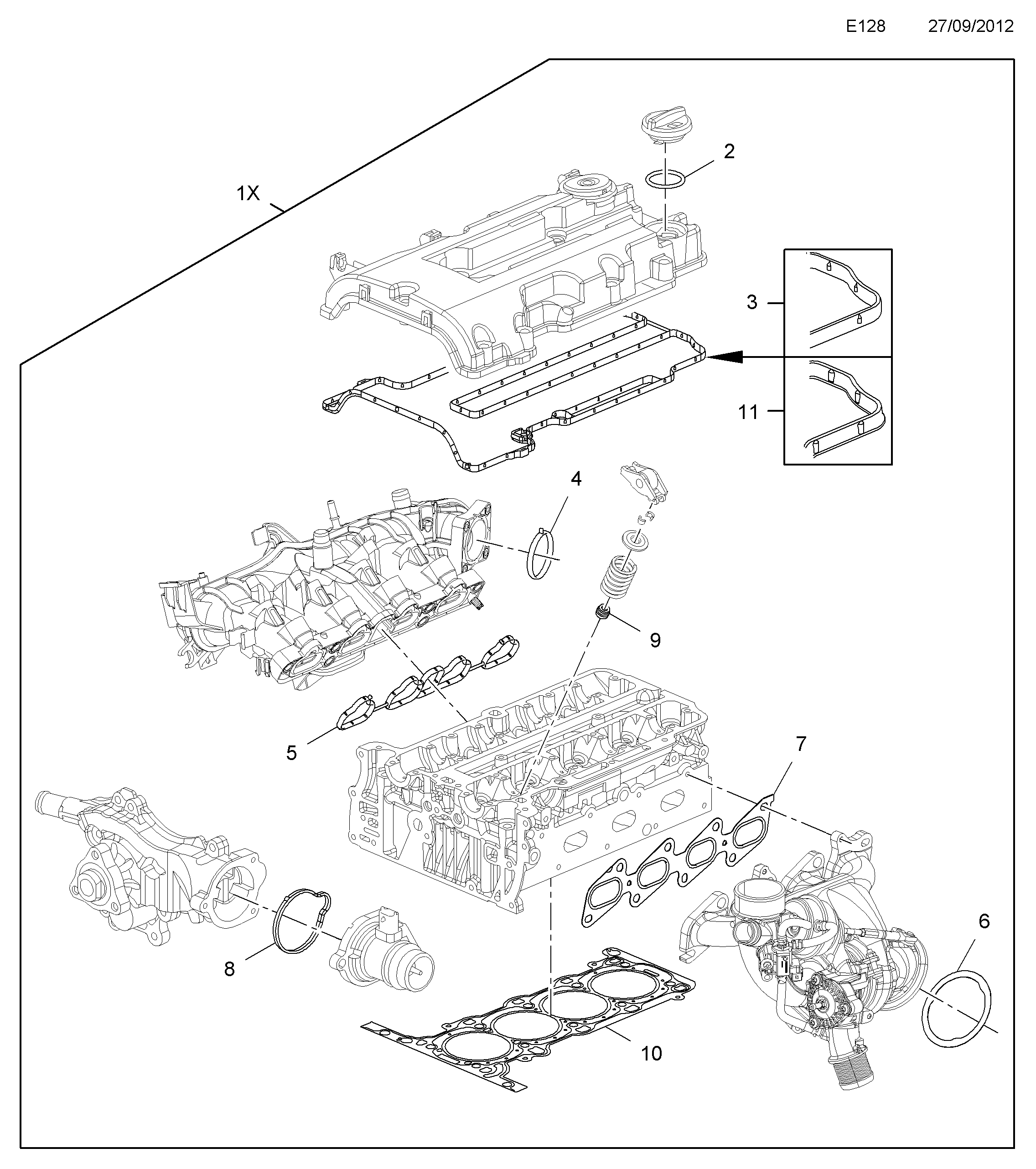 Opel 6 38 156 - Blīve, Motora bloka galvas vāks onlydrive.pro