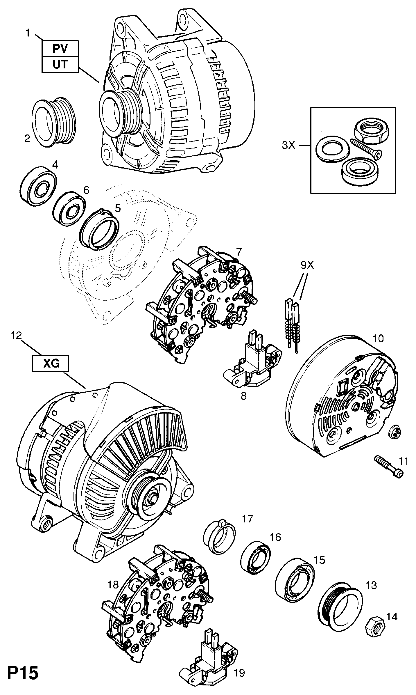 CITROËN 1205557 - Alternator (contd.): 1 pcs. onlydrive.pro