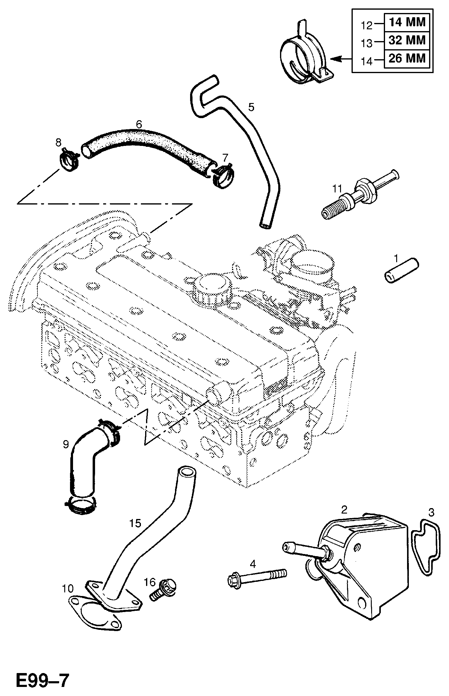 Opel 6 56 014 - Hose, crankcase breather onlydrive.pro