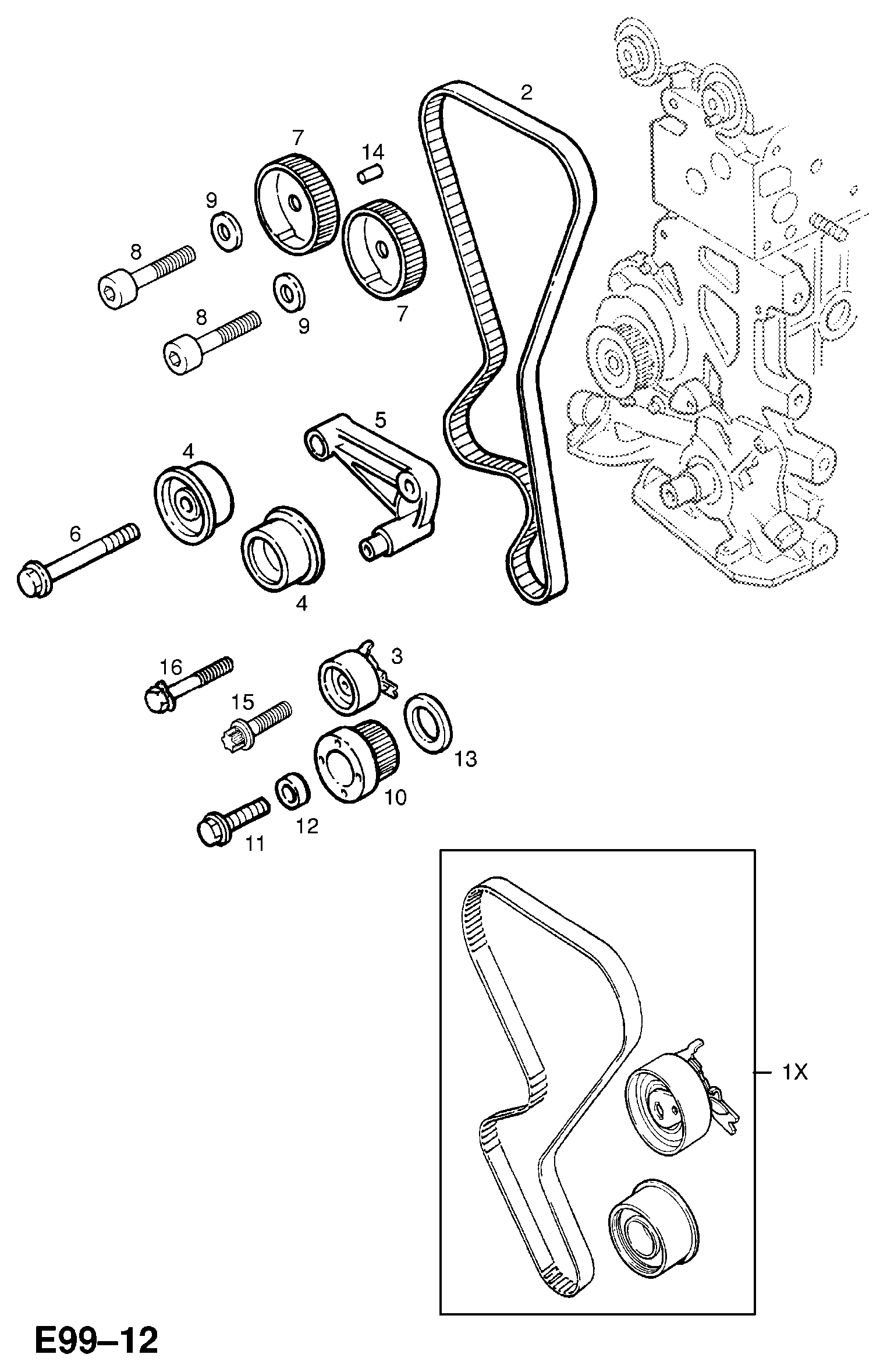 Chevrolet 6 36 729 - Натяжной ролик, зубчатый ремень ГРМ onlydrive.pro