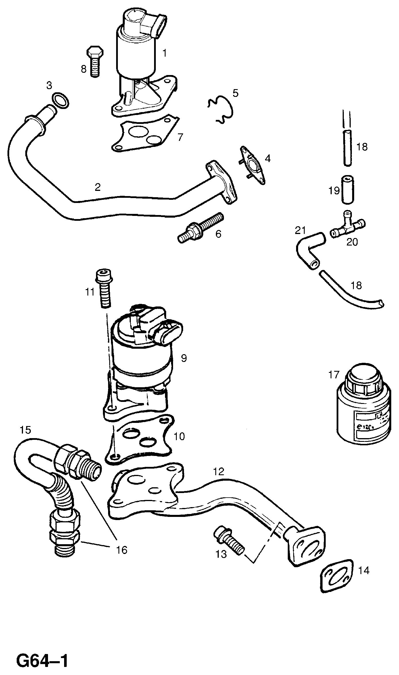 Opel 58 51 040 - Exhaust gas recirculation (contd.): 1 pcs. onlydrive.pro