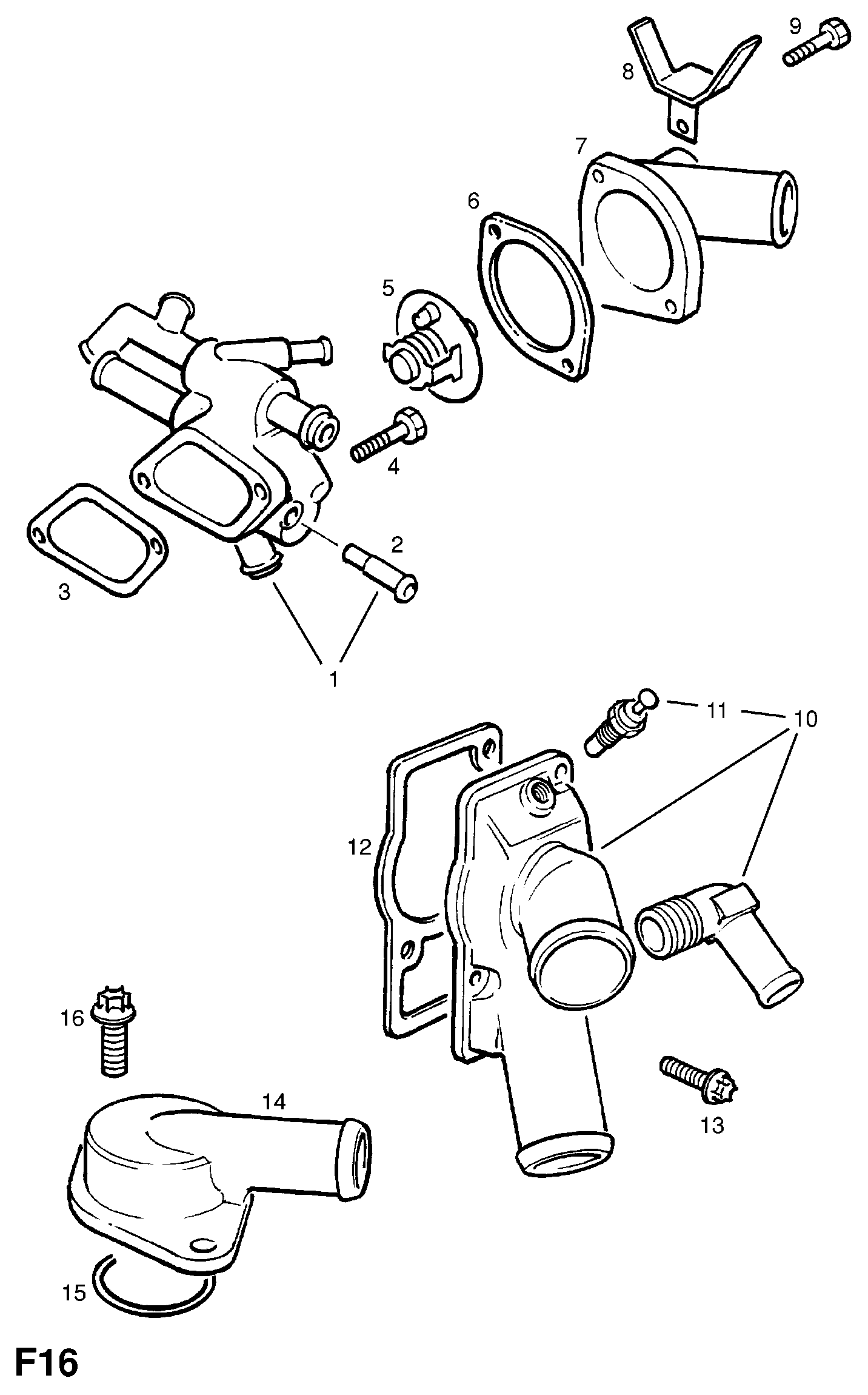 Opel 13 38 075 - Termostaat,Jahutusvedelik onlydrive.pro