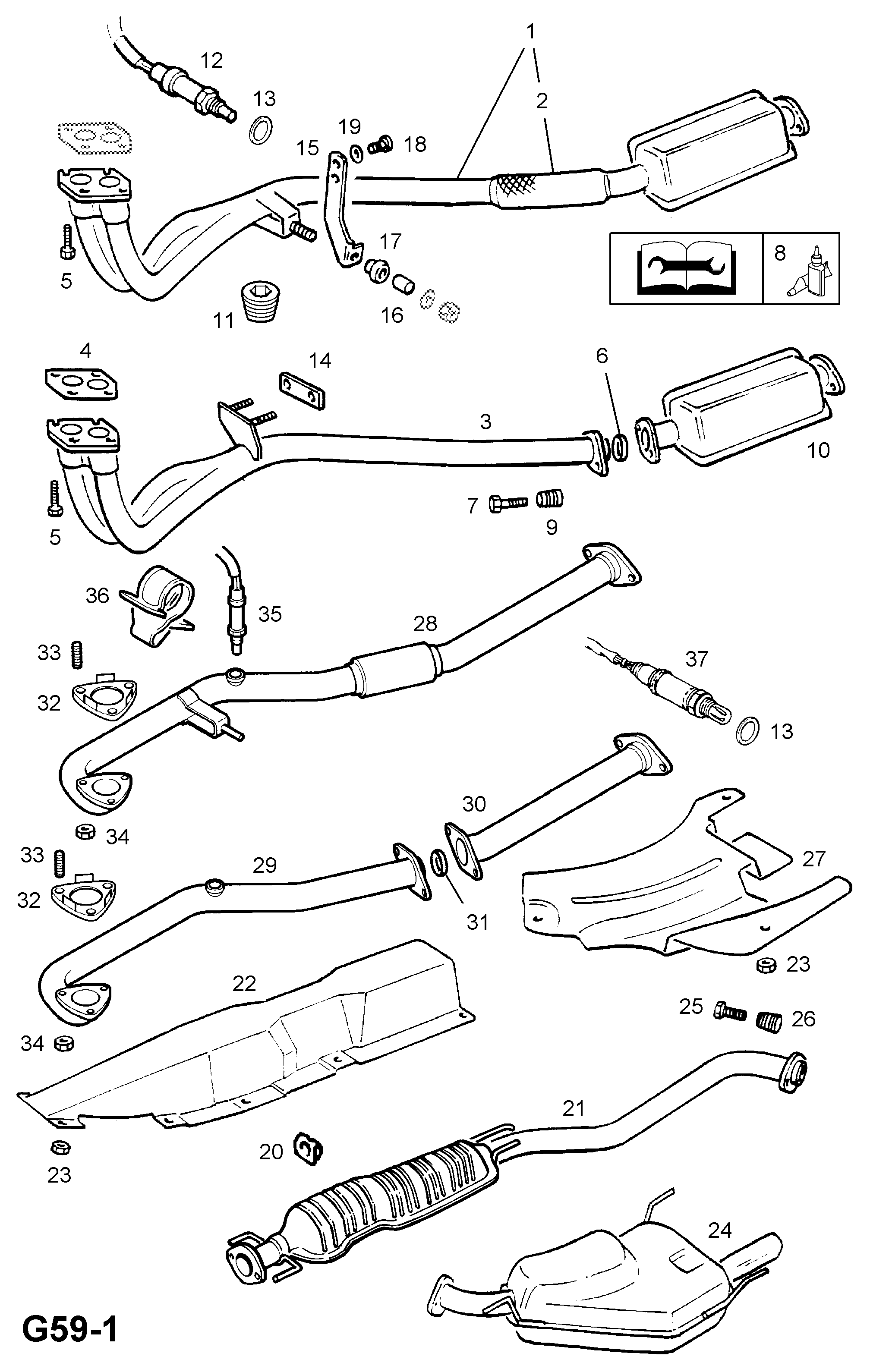 Opel 8 55 343 - Oxygen, Lambda Sensor onlydrive.pro