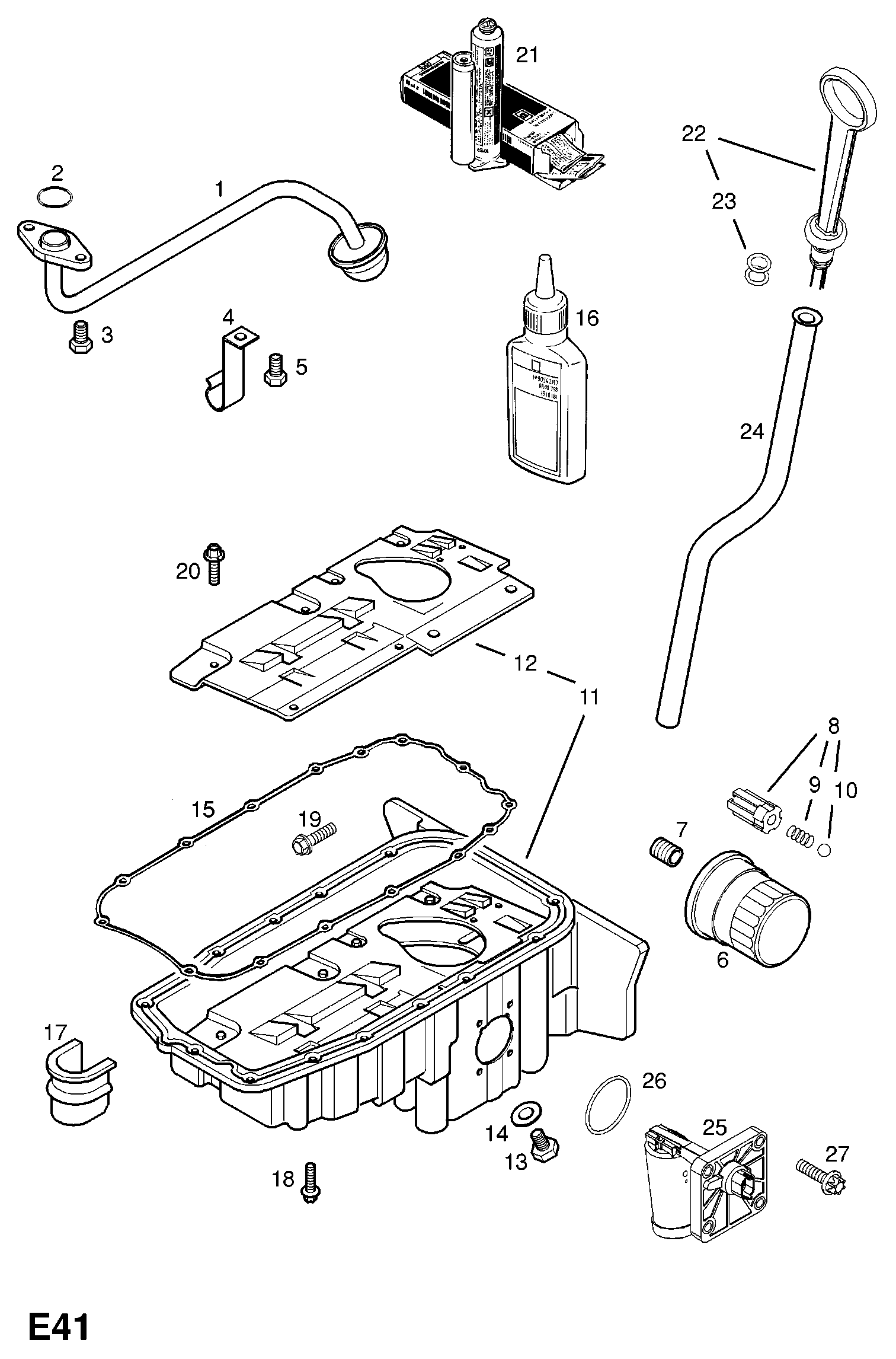 Opel 6 52 669 - Tarpiklis, alyvos karteris onlydrive.pro