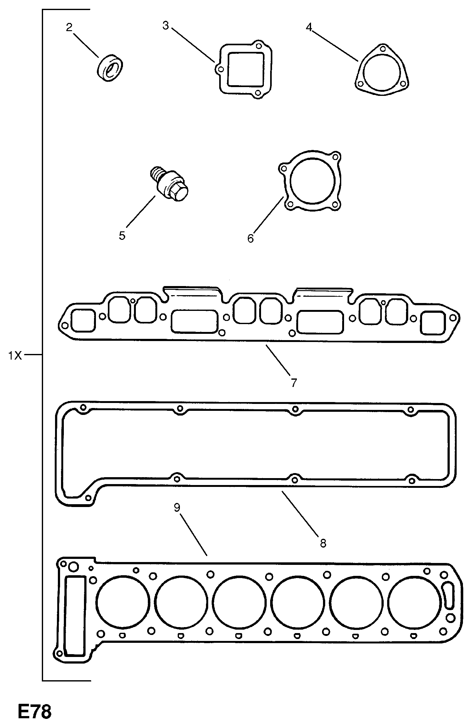 Opel 6 38 182 - Gasket, cylinder head onlydrive.pro