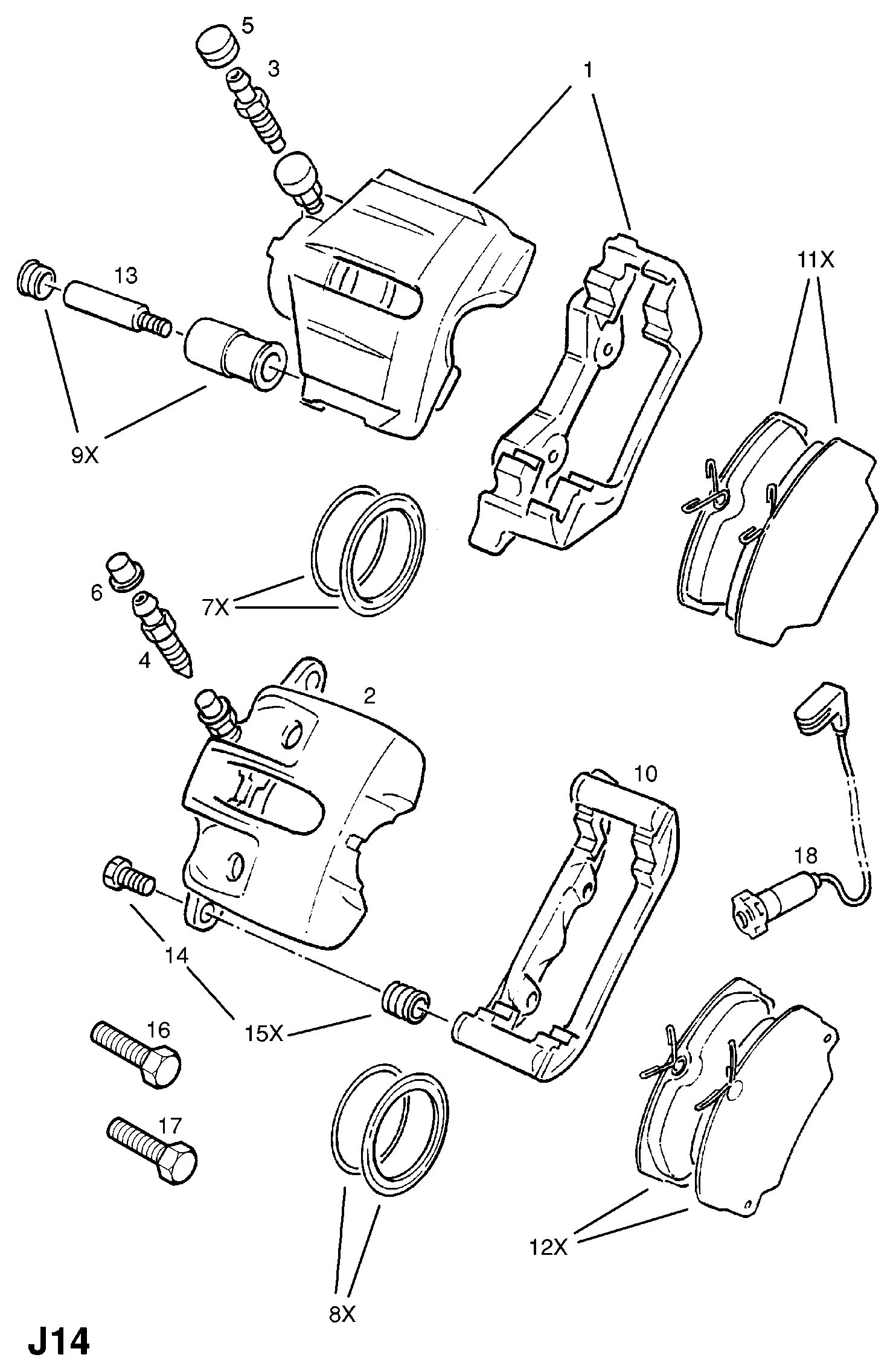 Opel 543305 - Repair Kit, brake caliper onlydrive.pro