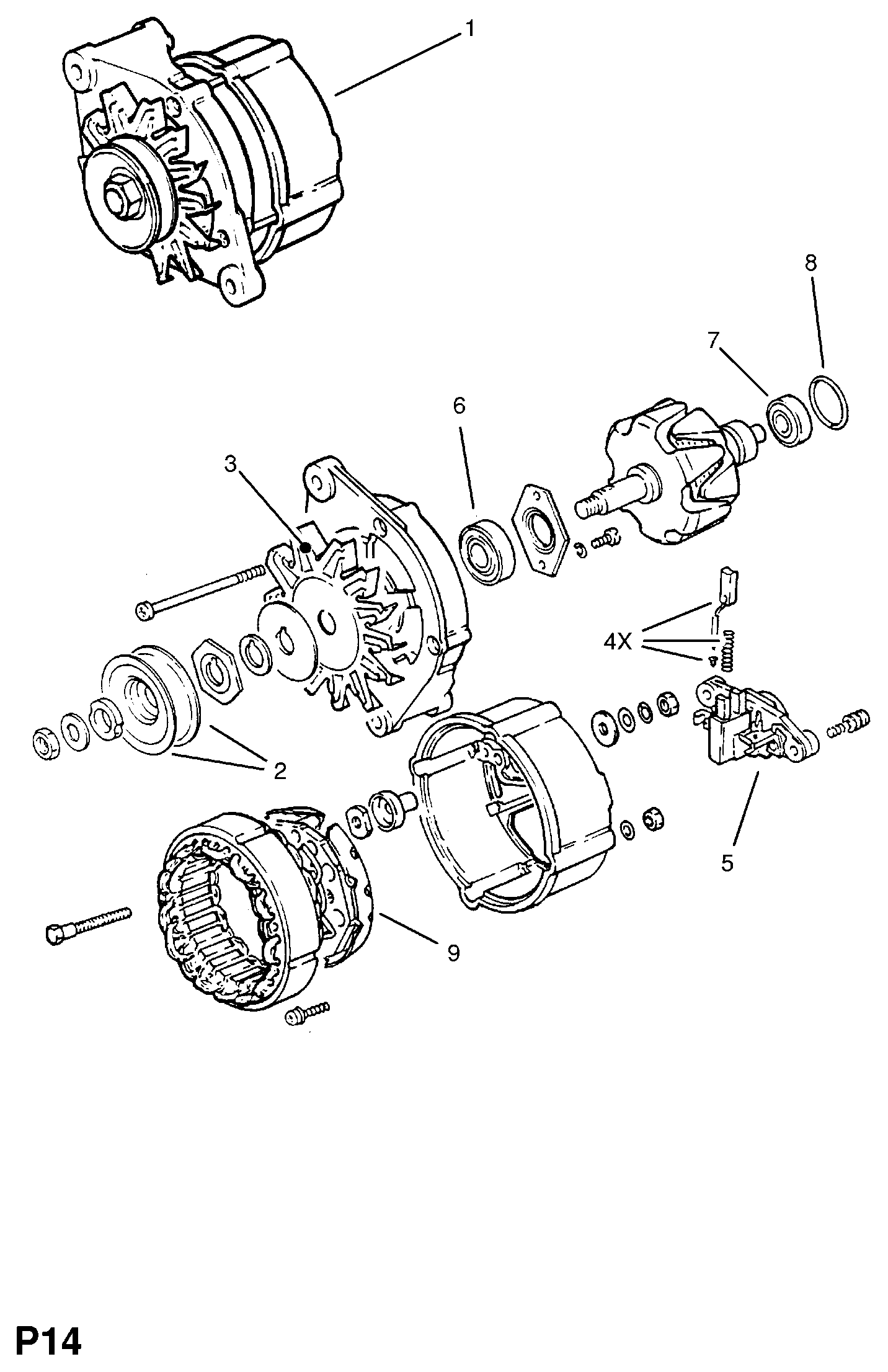 Opel 12 04 252 - Ģeneratora sprieguma regulators onlydrive.pro