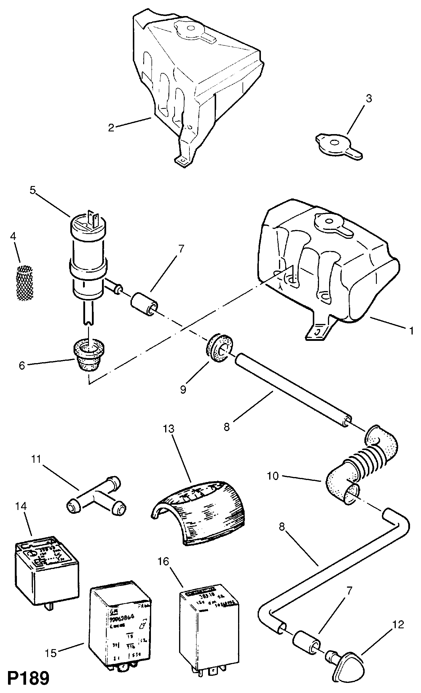 Opel 14 50 156 - Водяной насос, система очистки окон onlydrive.pro