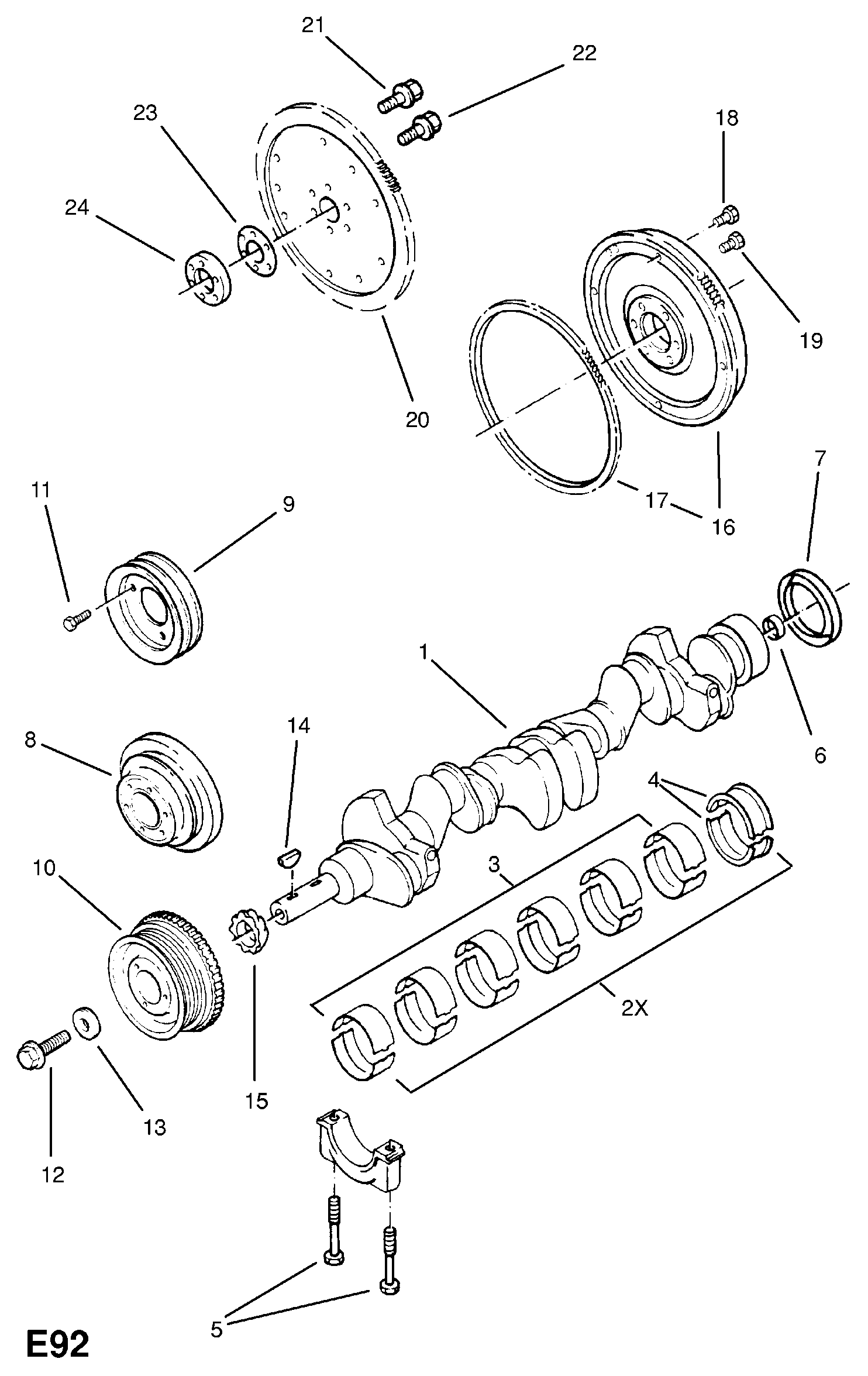 Opel 616271 - Flywheel and fittings: 1 pcs. onlydrive.pro