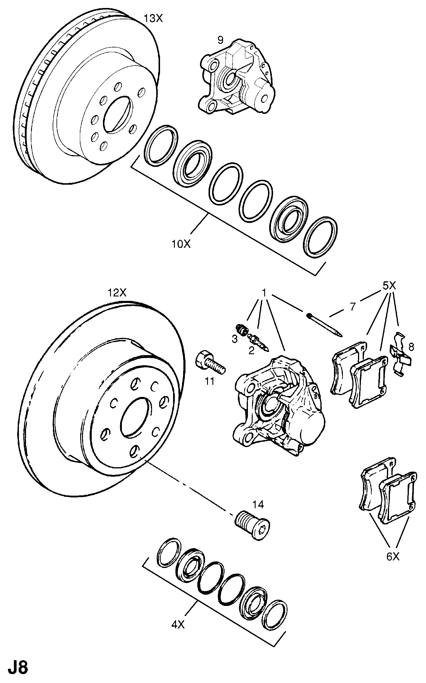 Opel 1605883 - Rear brake disc caliper: 1 pcs. onlydrive.pro