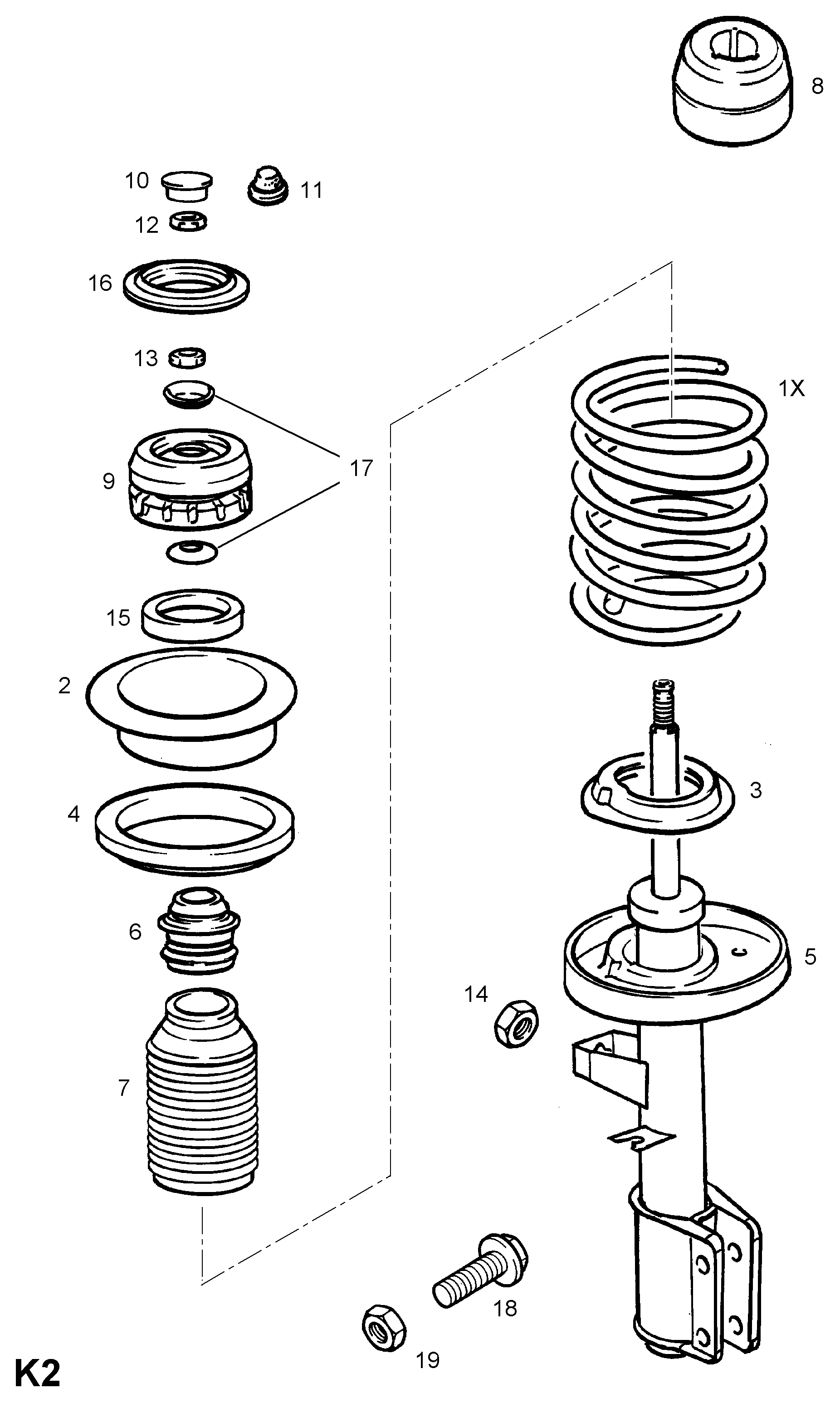 Opel 3 44 588 - Top Strut Mounting onlydrive.pro