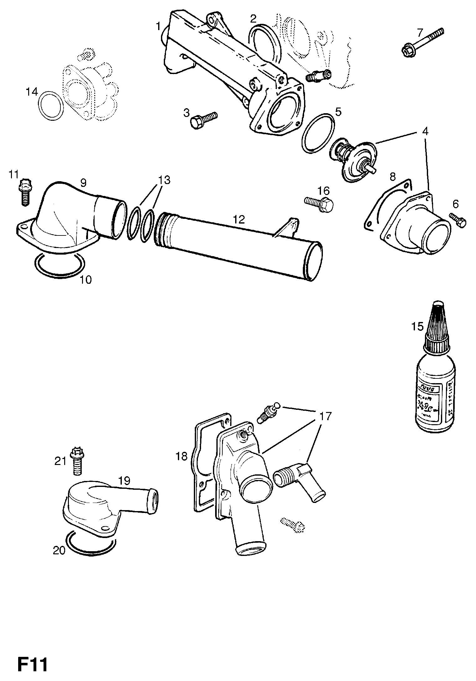 SAAB 1338084 - Coolant thermostat / housing onlydrive.pro