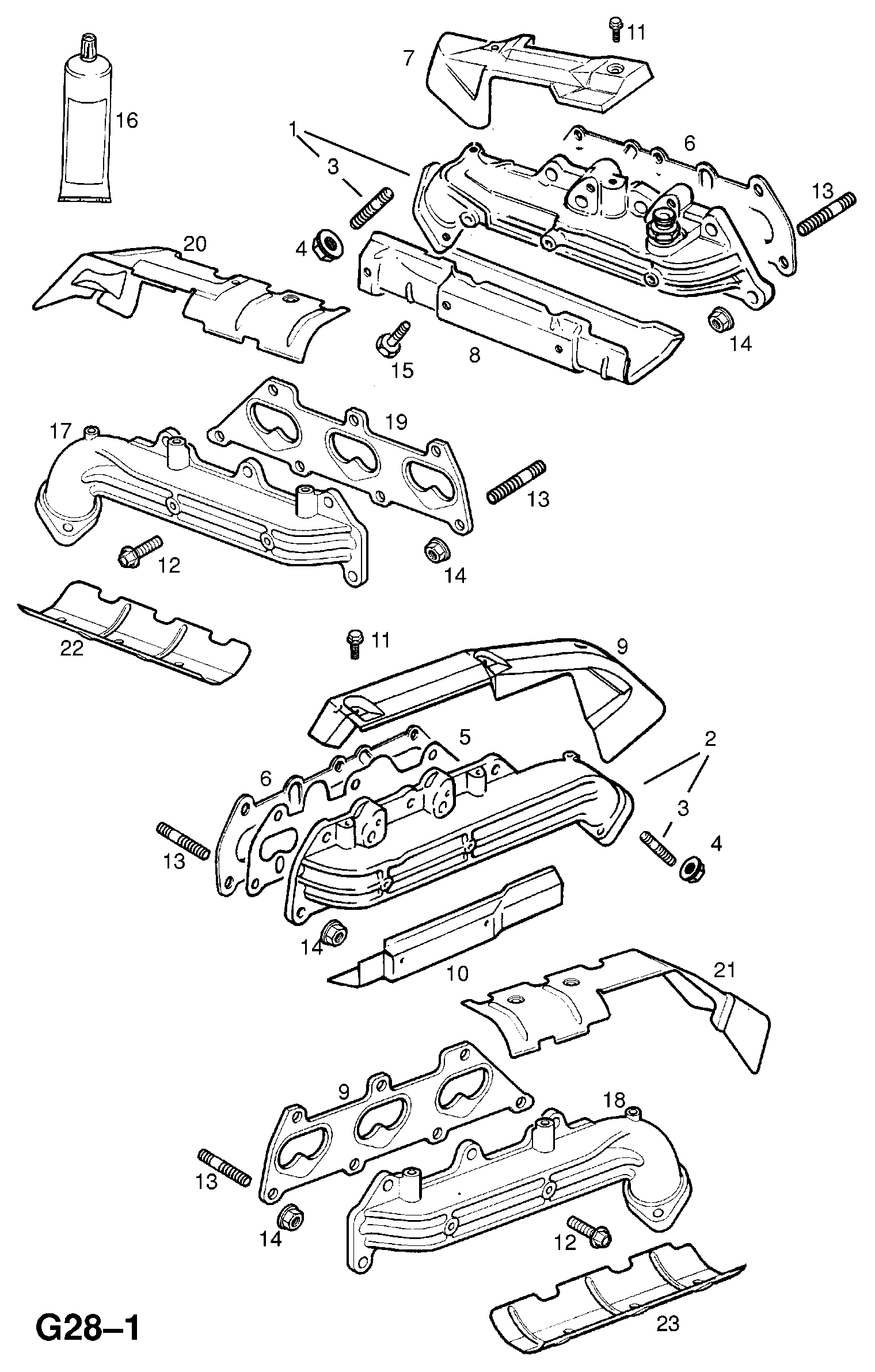 Opel 850 741 - Bolt, exhaust system onlydrive.pro