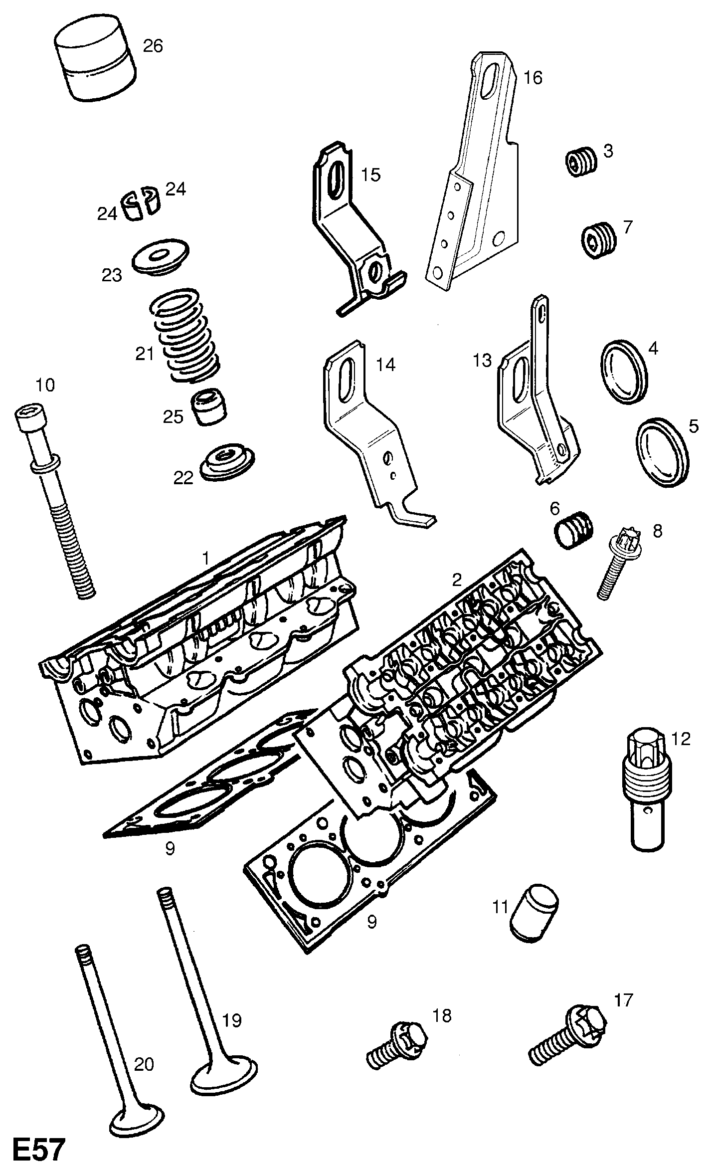 Chevrolet 6 07 256 - Bolt Kit, cylinder head onlydrive.pro