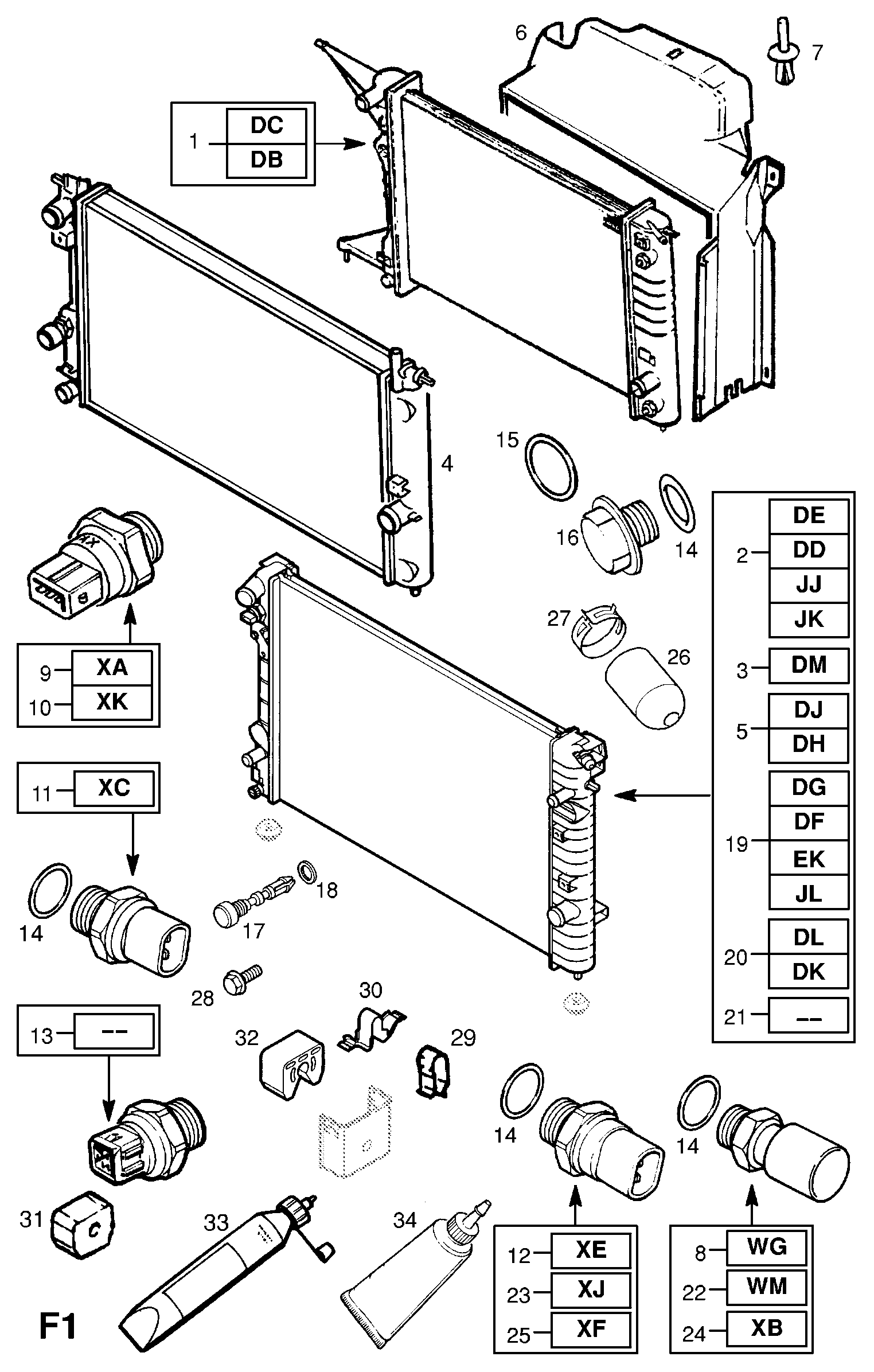 Opel 13 41 011 - Termoslēdzis, Radiatora ventilators onlydrive.pro