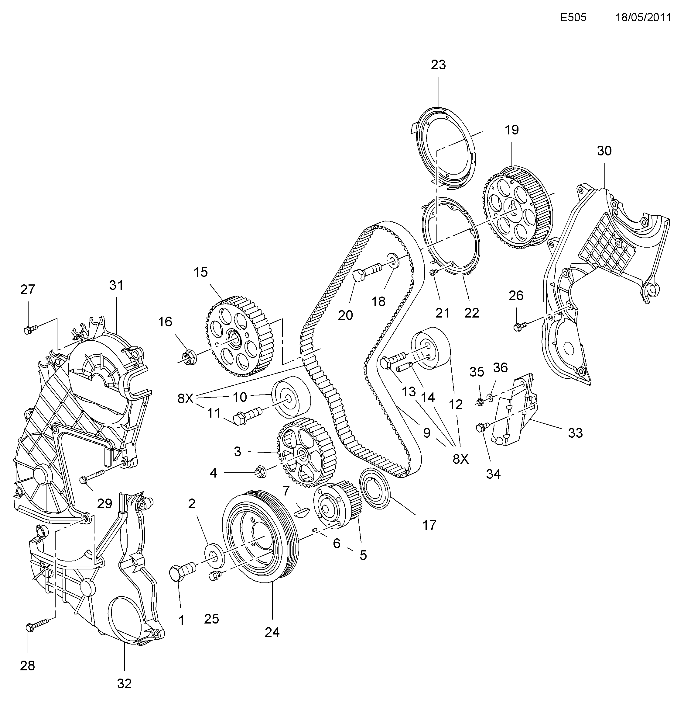 Opel 16 06 384 - Zobsiksnas komplekts onlydrive.pro