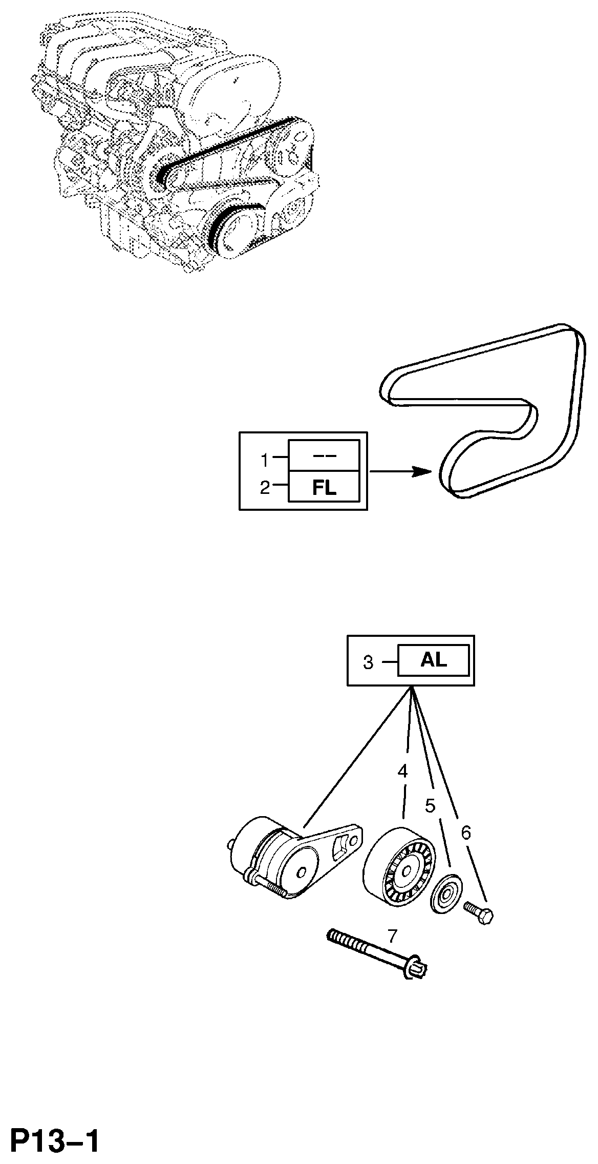 Opel 13 40 555 - Belt Tensioner, v-ribbed belt onlydrive.pro