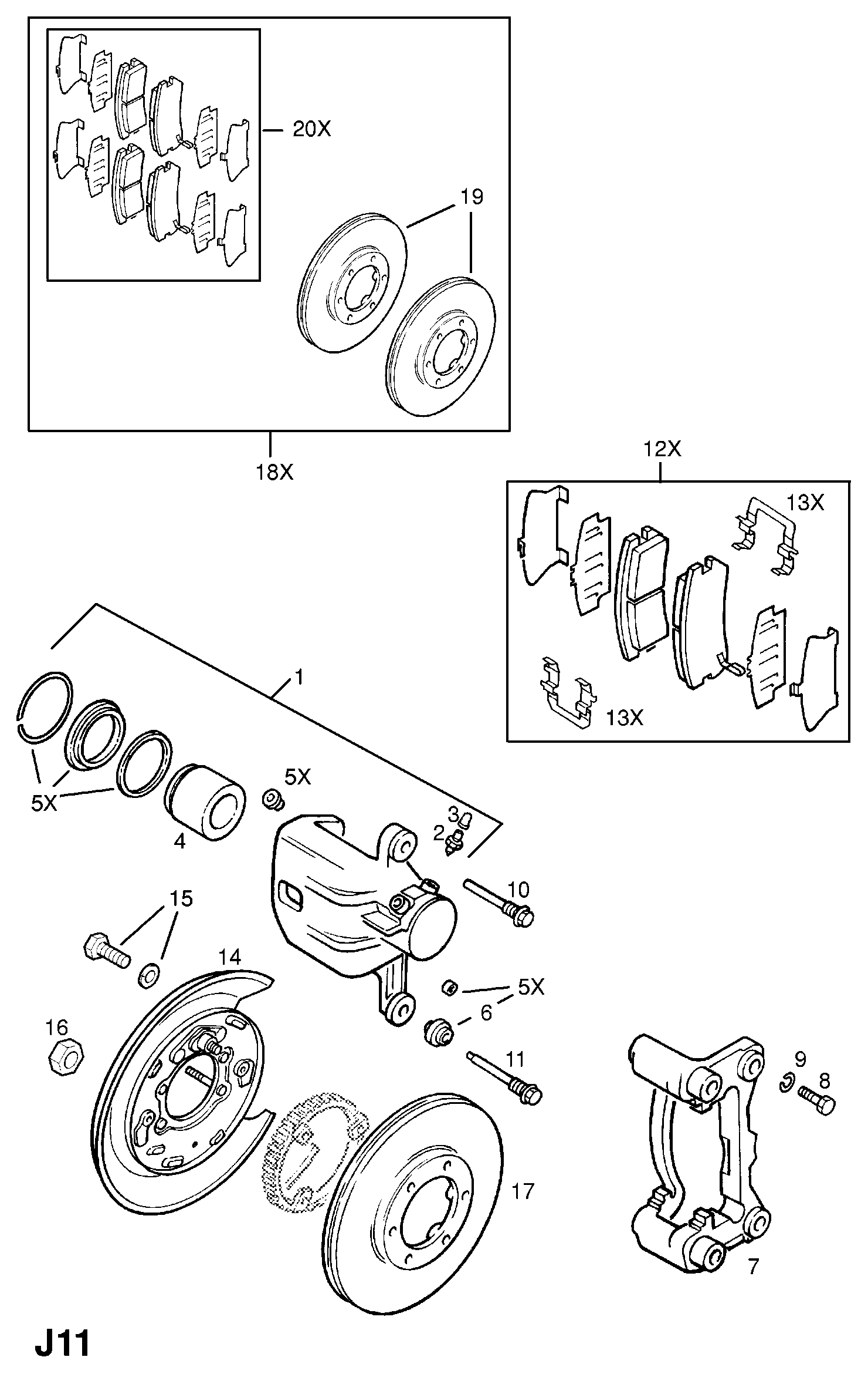 Chevrolet 543331 - Guide Sleeve Kit, brake caliper onlydrive.pro