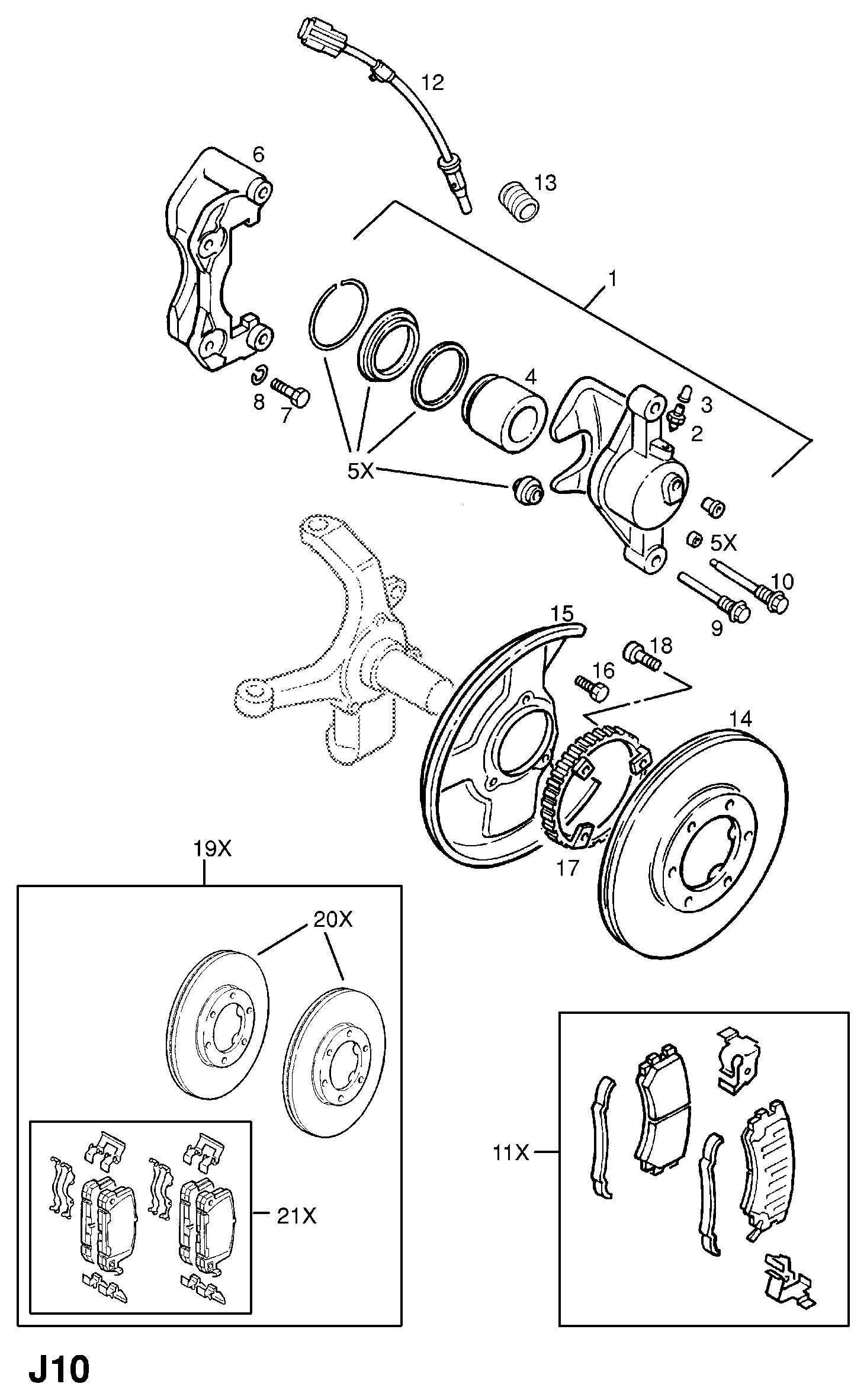 Chevrolet 1605084 - Brake Pad Set, disc brake onlydrive.pro