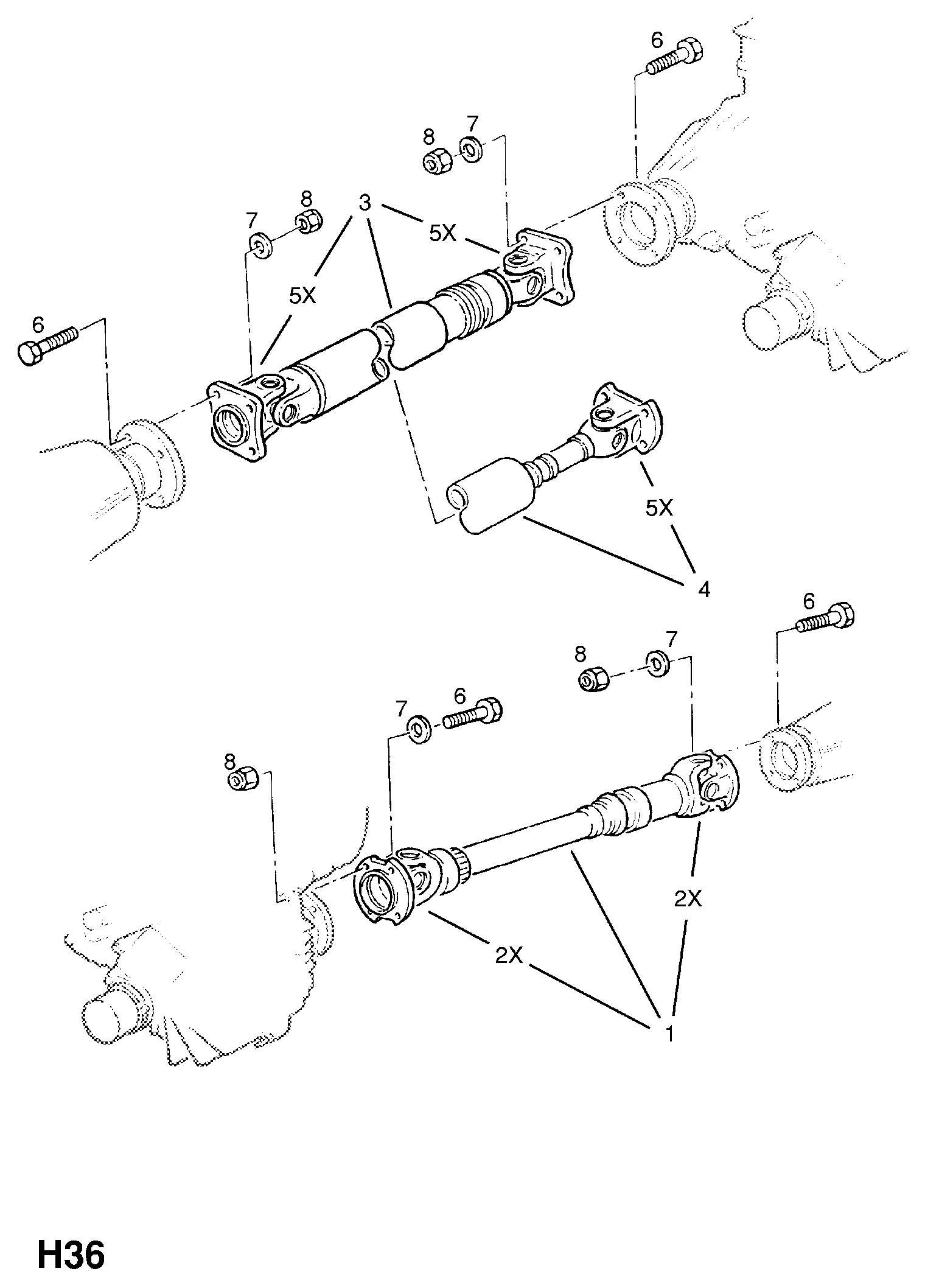 Opel 456 012 - Шарнир, продольный вал onlydrive.pro