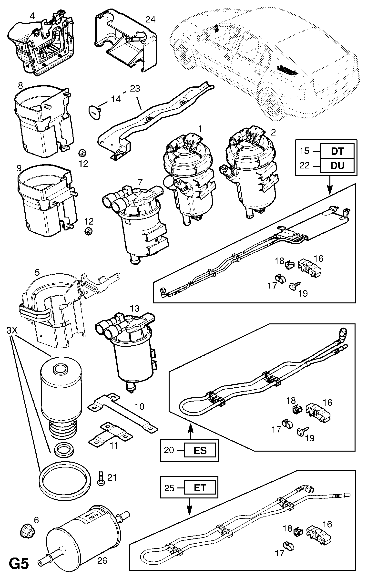 CITROËN 813569 - KIT, FILTER INSERT, WITH GASKETS, SINGLE FUEL STRAINER (NLS.- US onlydrive.pro