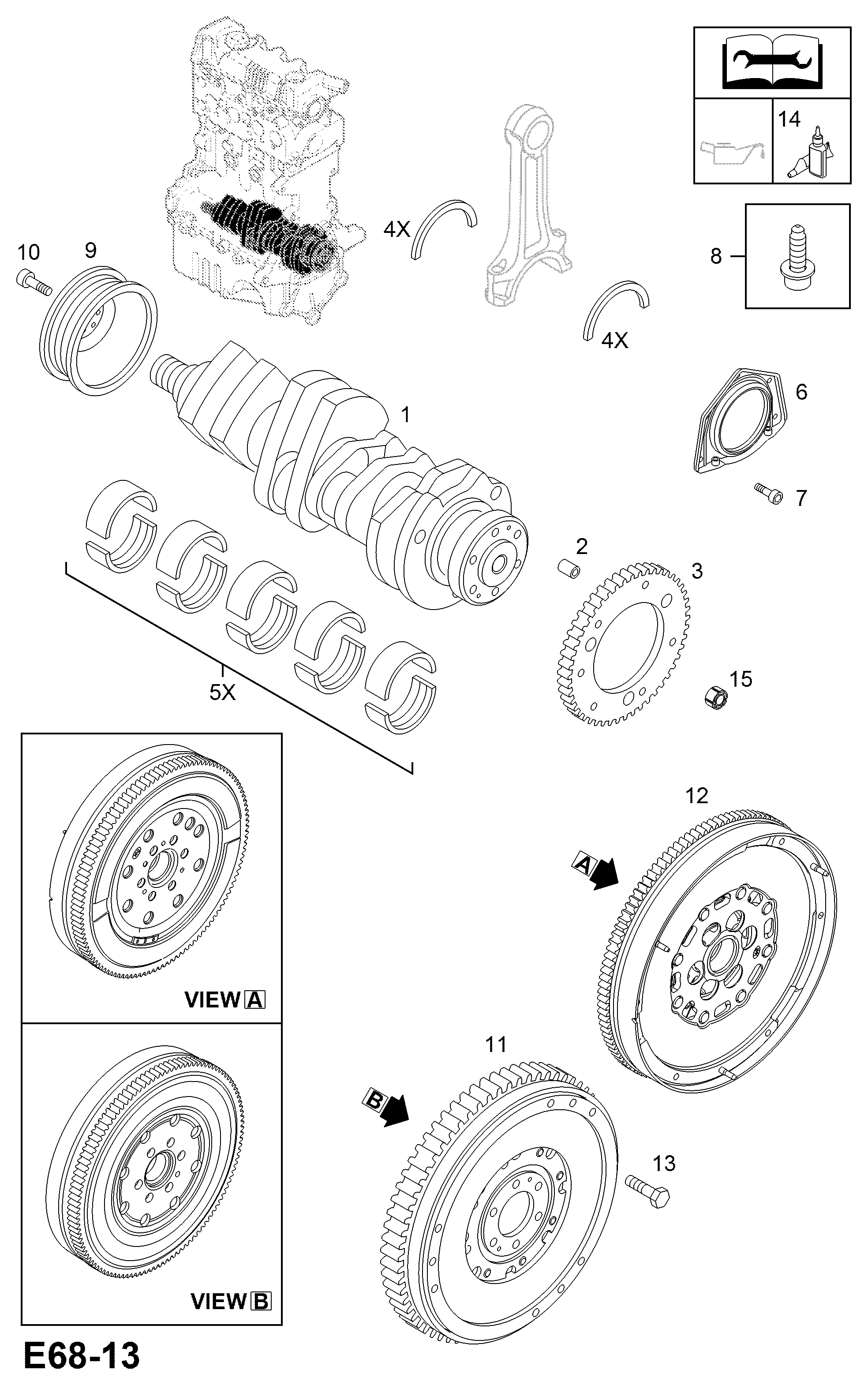 Opel 6 14 359 - Hihnapyörä, kampiakseli onlydrive.pro