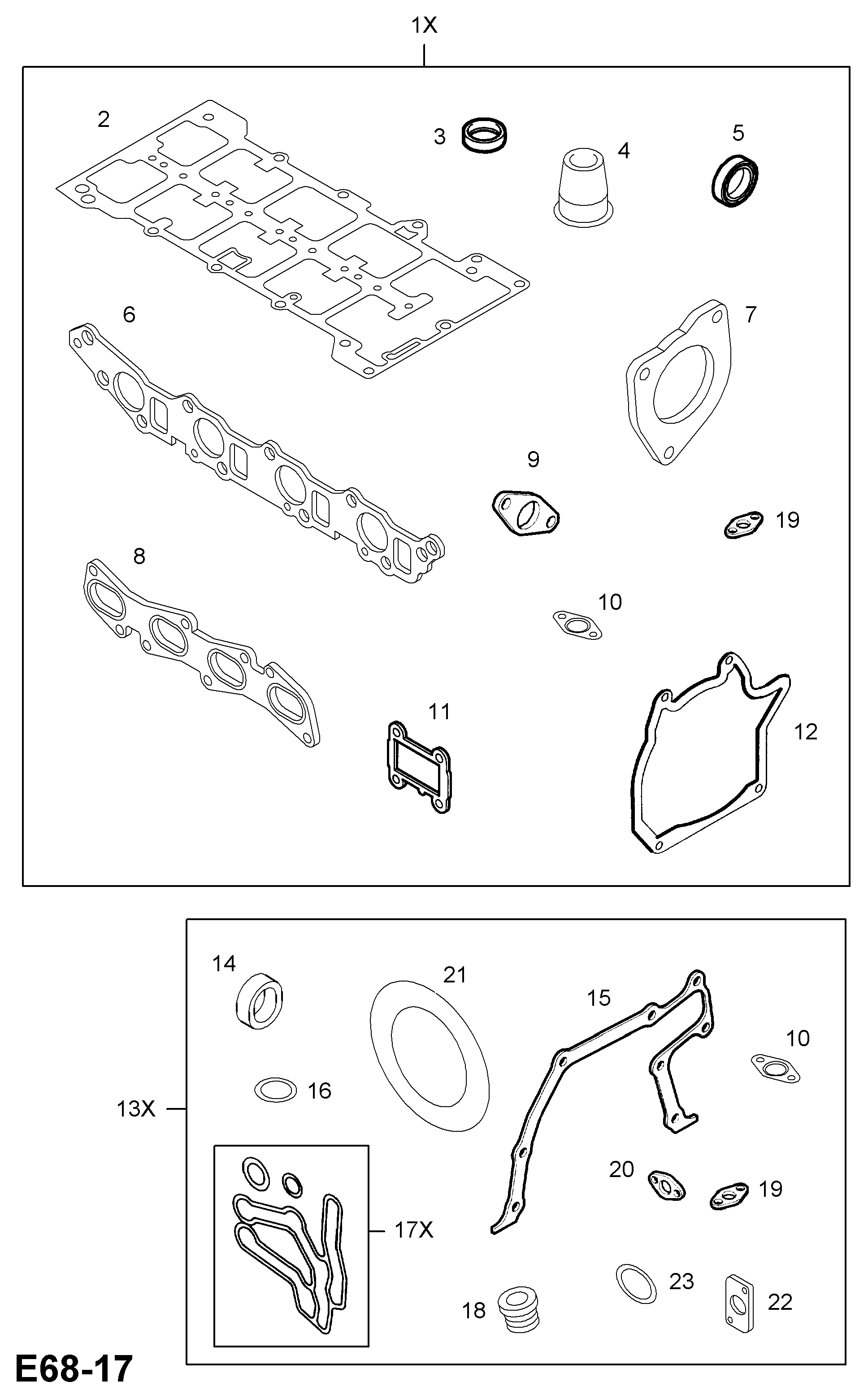 FIAT 5851374 - Engine gasket sets: 1 pcs. onlydrive.pro