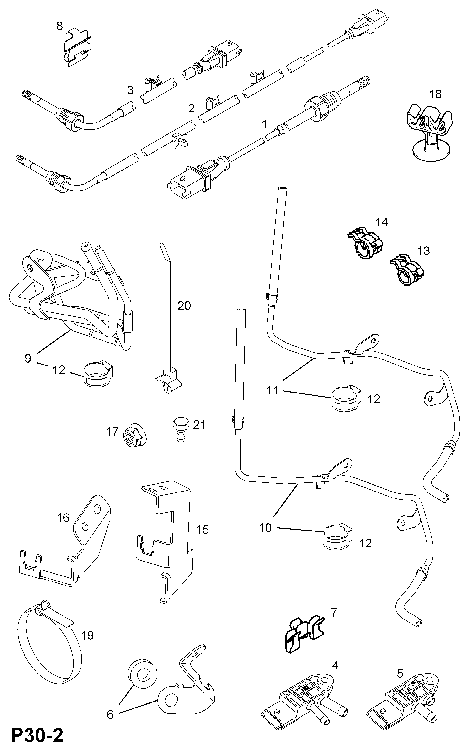 Opel 855415 - Devējs, Izplūdes gāzu temperatūra onlydrive.pro