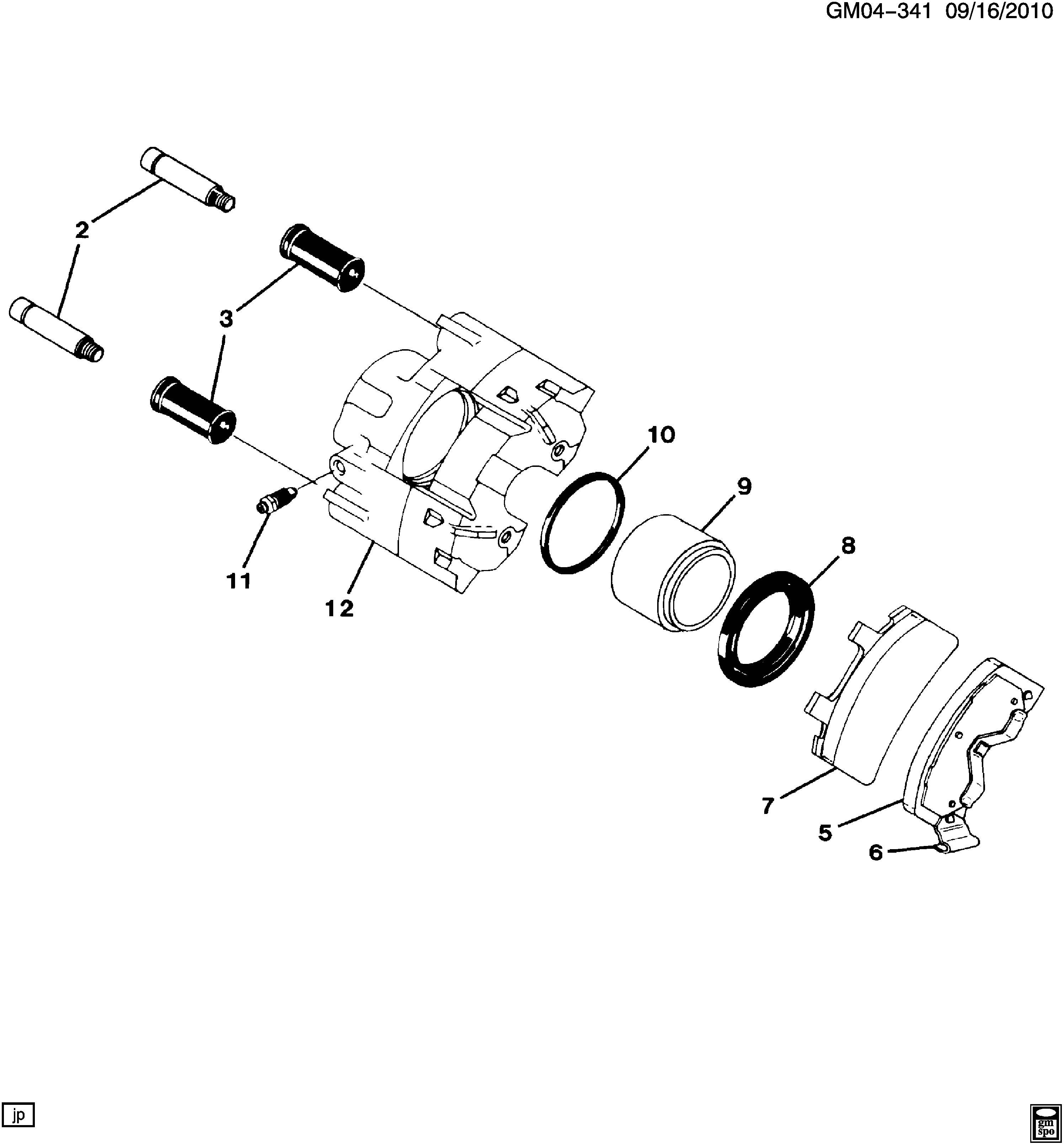 Chevrolet 19167282 - Piduriklotsi komplekt,ketaspidur onlydrive.pro