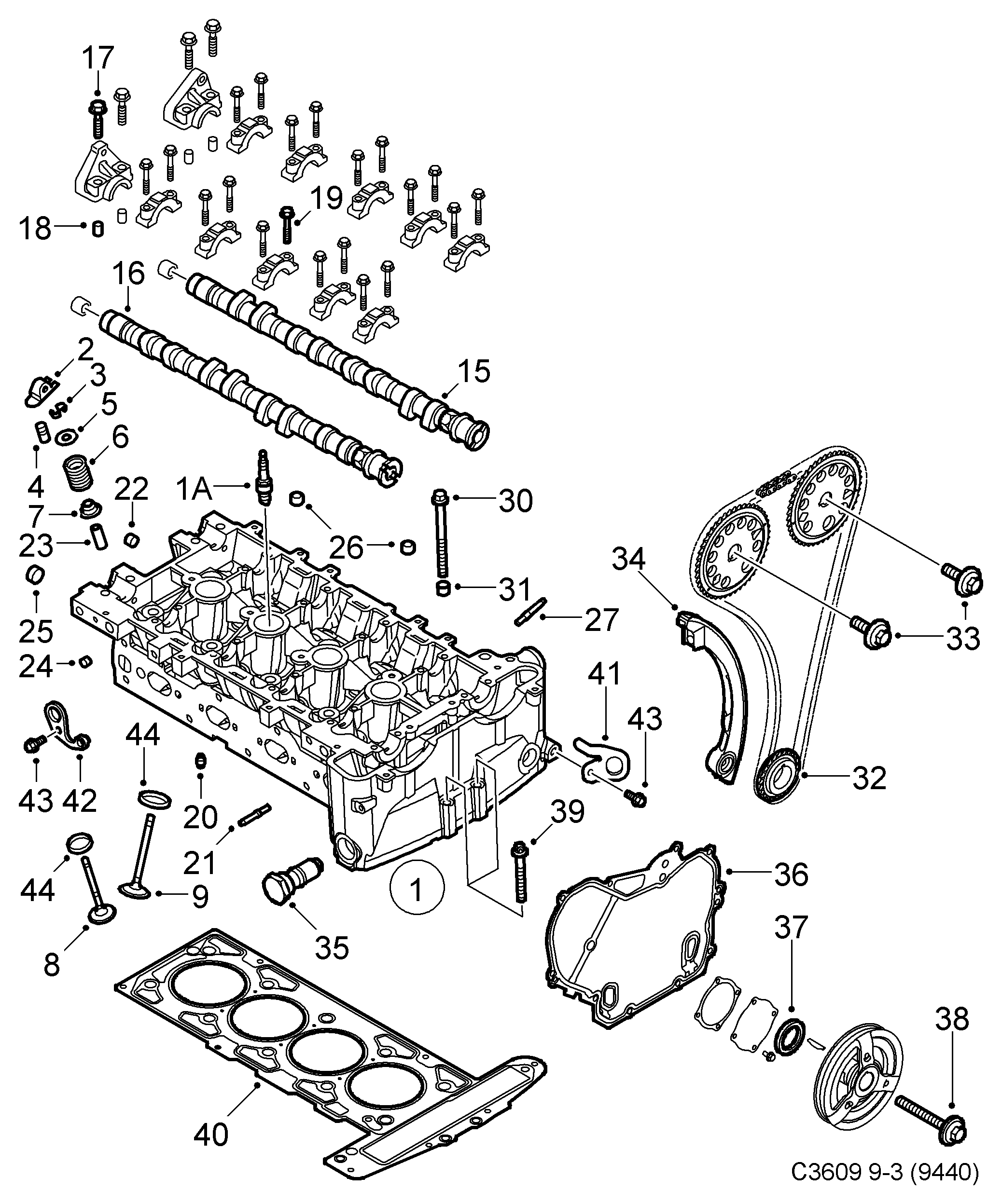 Opel 12565203 - Pavaros svirtis, vožtuvų eilė onlydrive.pro