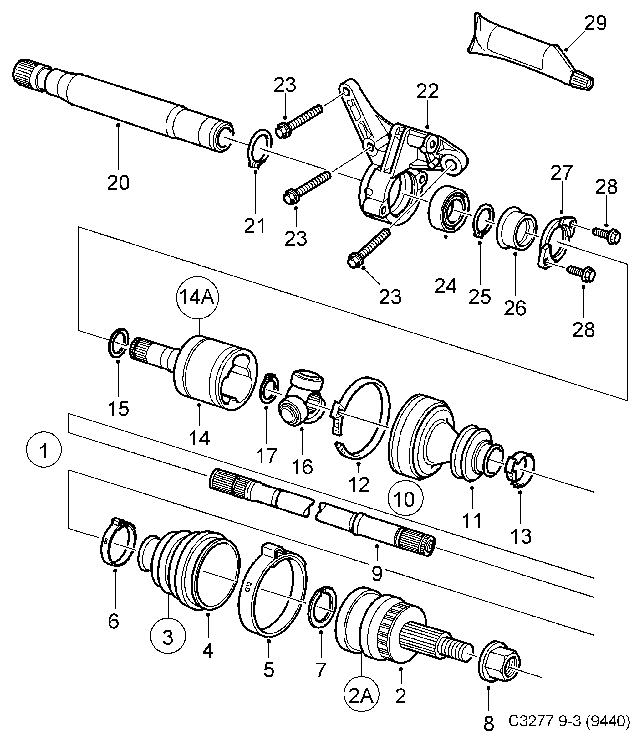 Opel 93188212 - Nivelsarja, vetoakseli onlydrive.pro