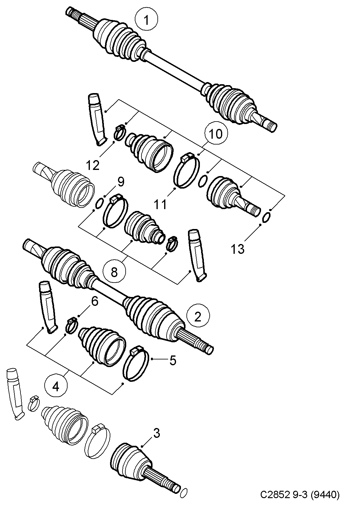 SAAB 93173675 - Outer universal joint - front, (2004-2009) , z18xe, m: 1 pcs. onlydrive.pro