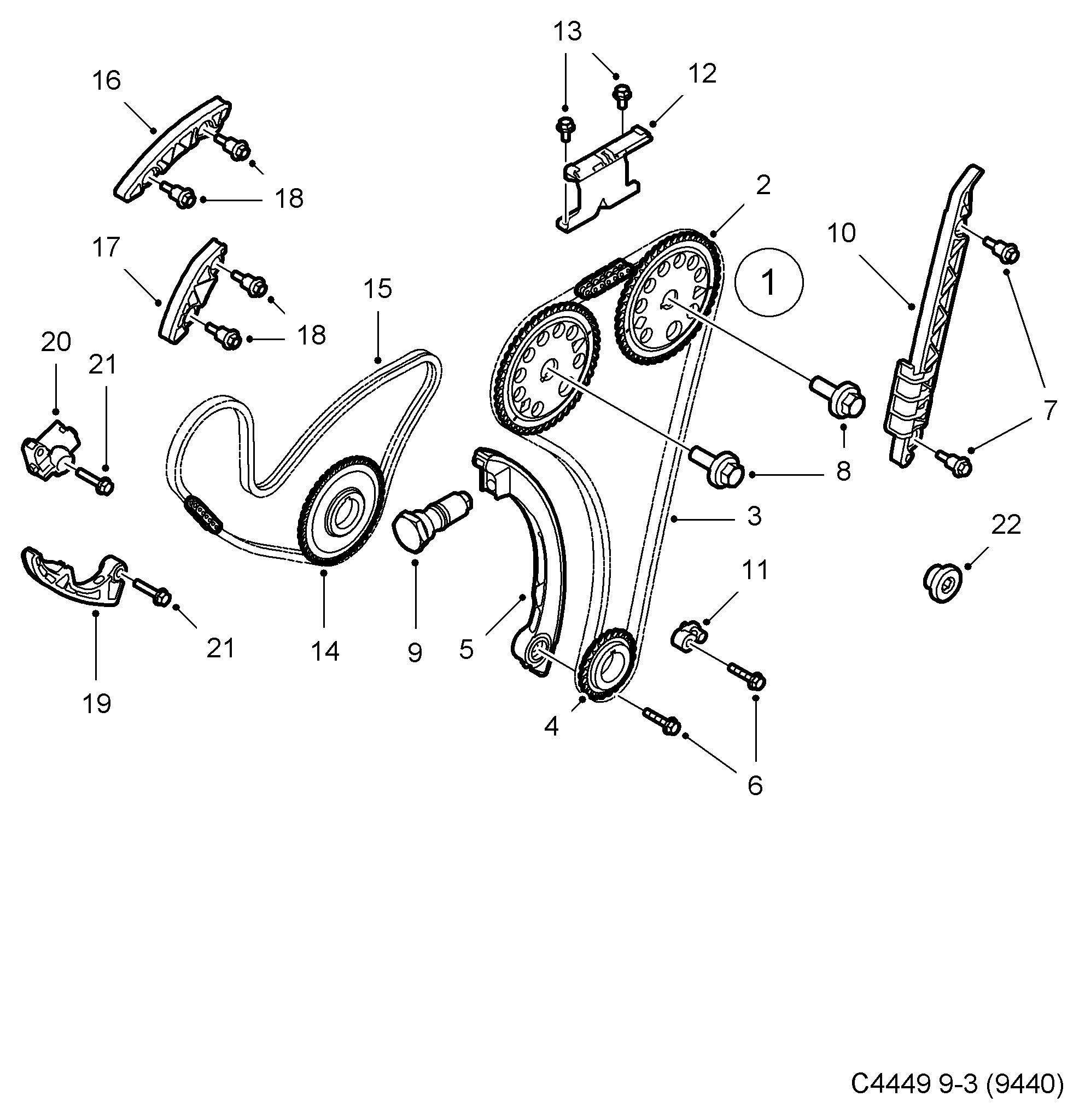 Opel 90537370 - Mootori keti komplekt onlydrive.pro