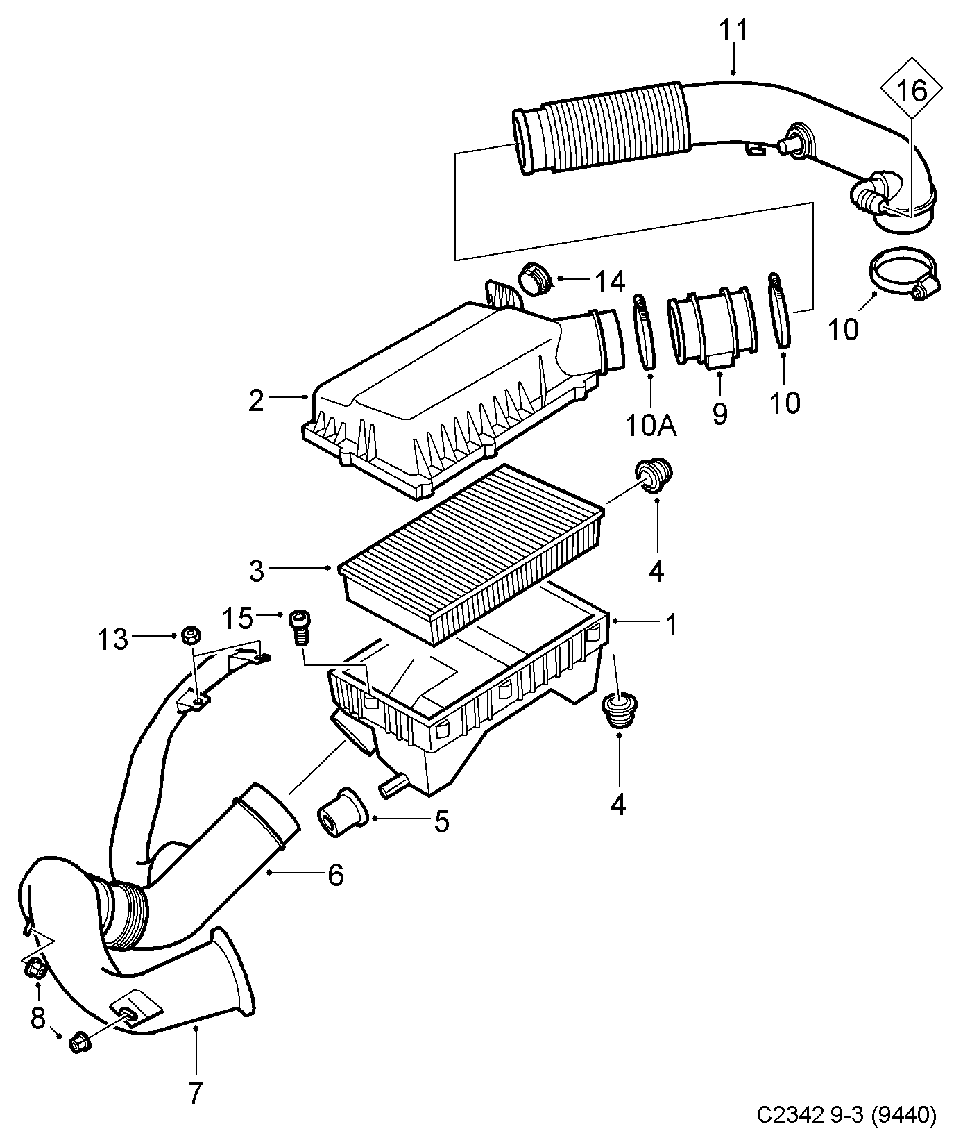 Chevrolet 90530463 - Gaisa masas mērītājs onlydrive.pro